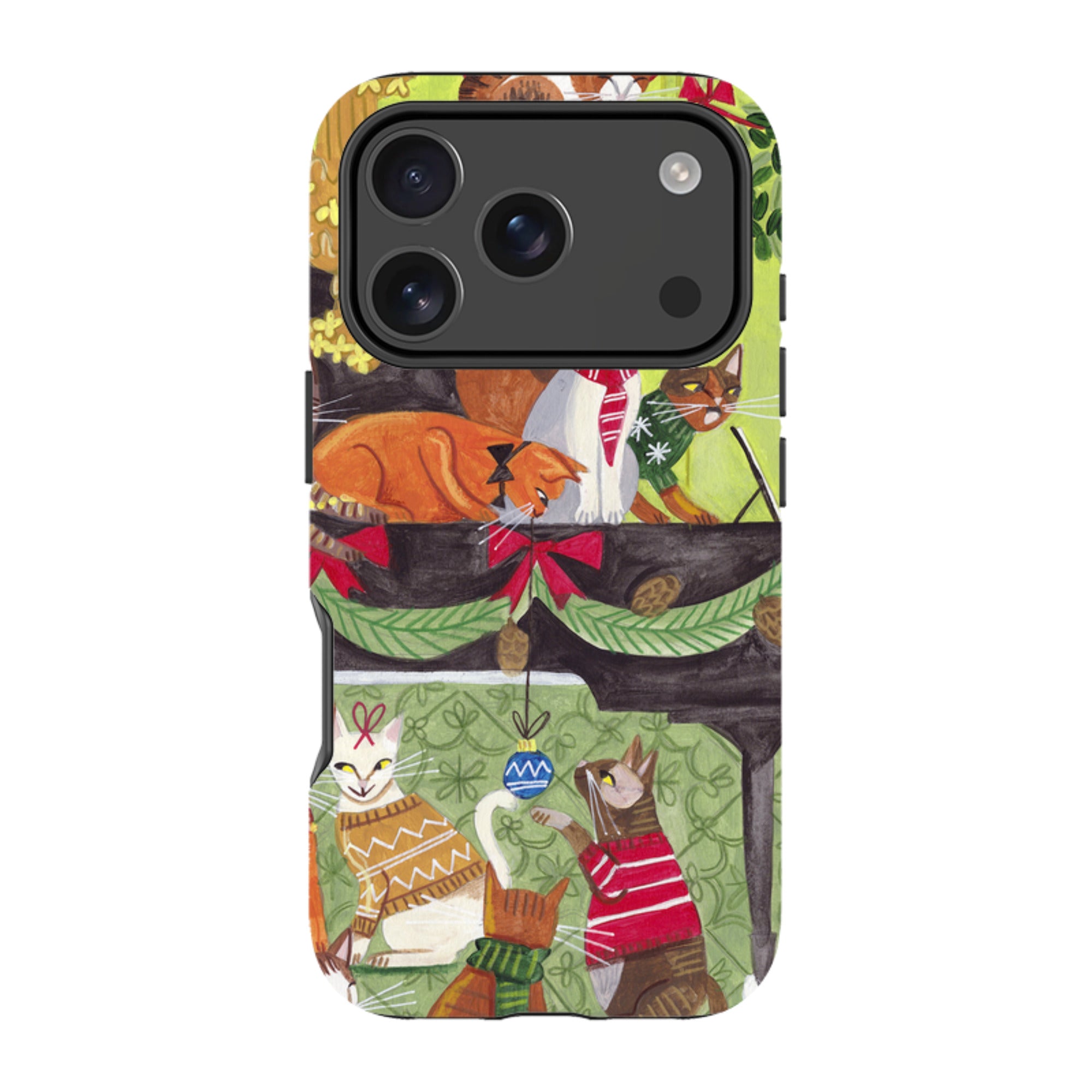 iPhone Tough Case - Christmas Cats II By Caroline Bonne Muller