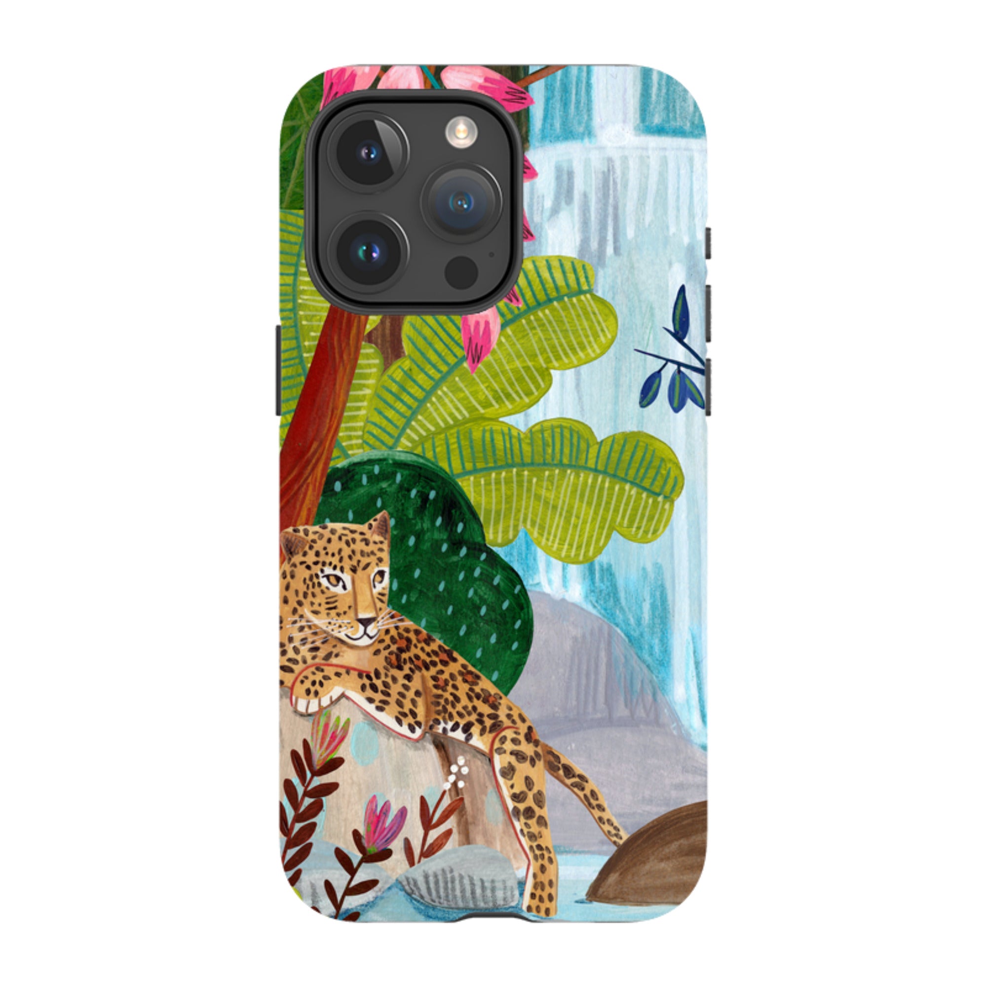 iPhone Tough Case - Waterfall Leopard By Caroline Bonne Muller