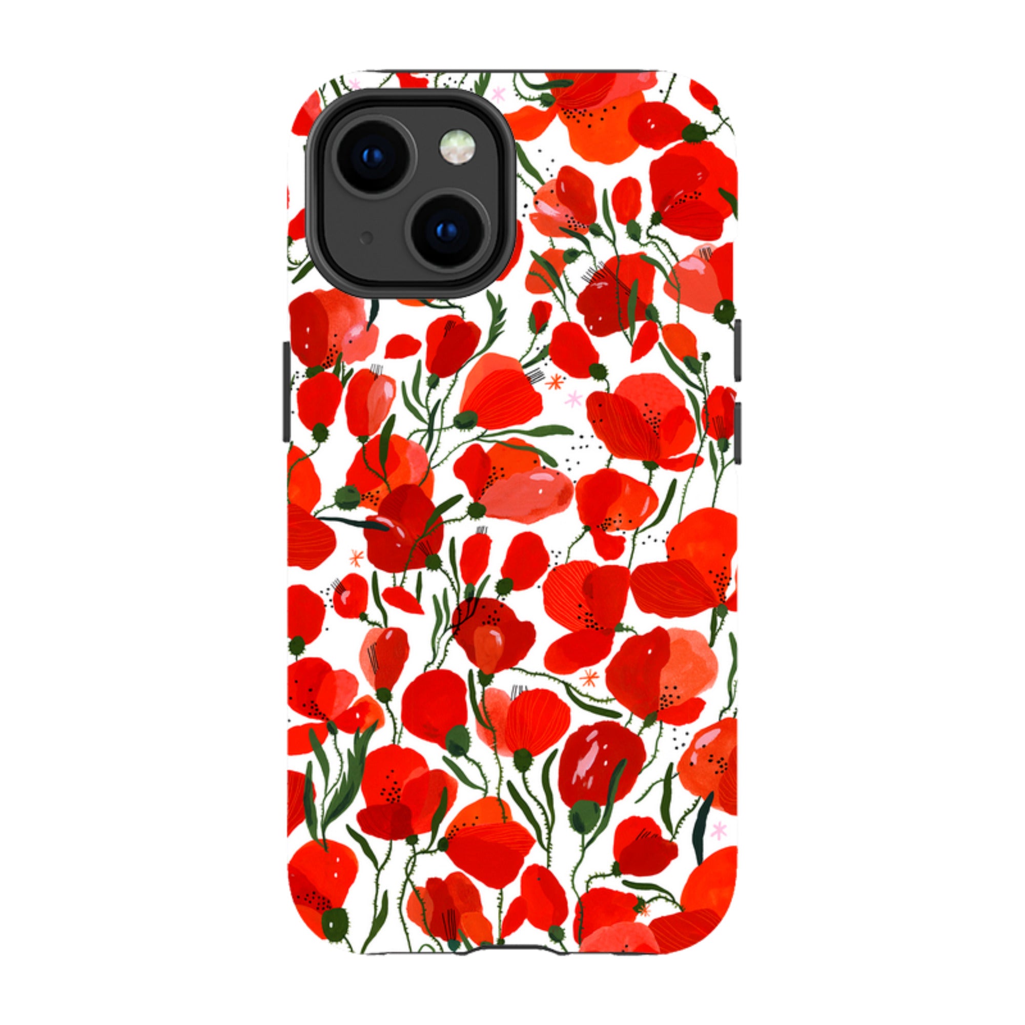 iPhone Tough Case - Poppies Pattern By Madalina Andronic