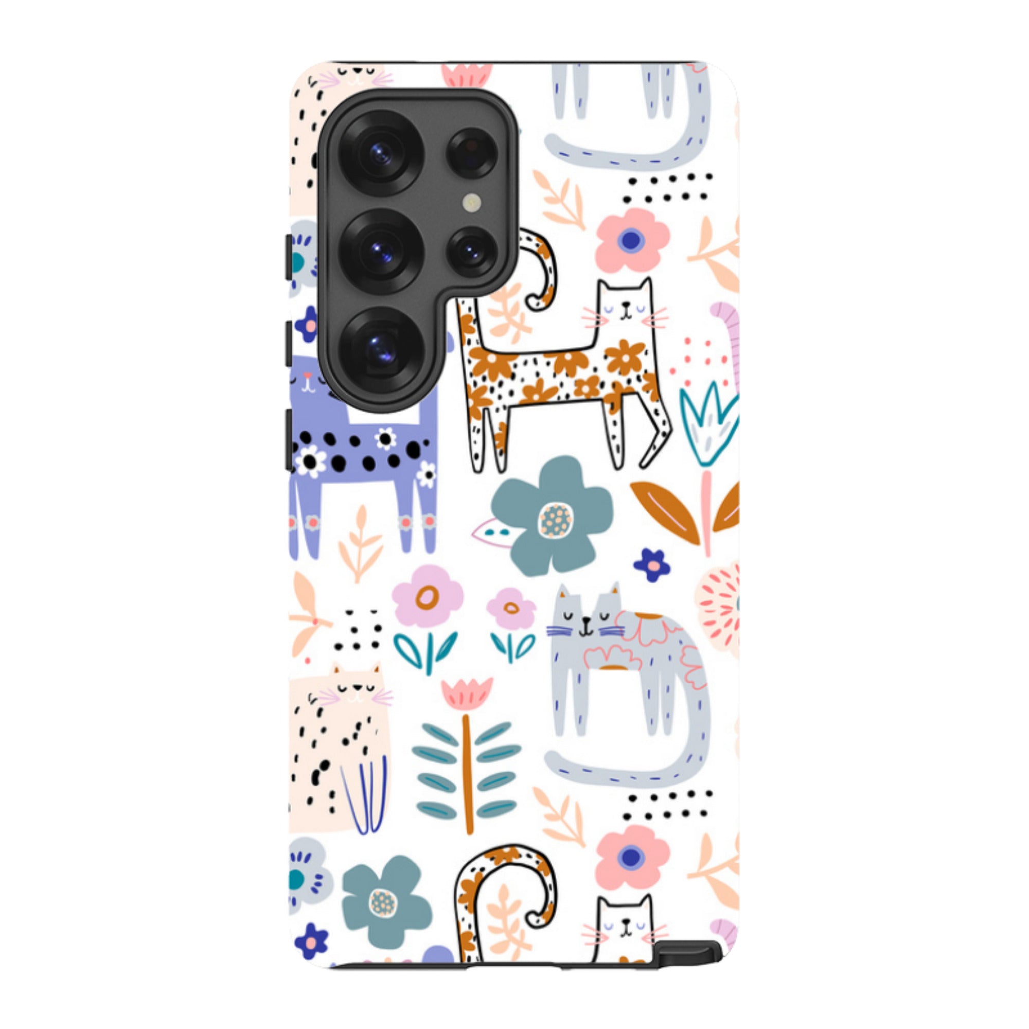 Samsung Tough Case - Floral Cats