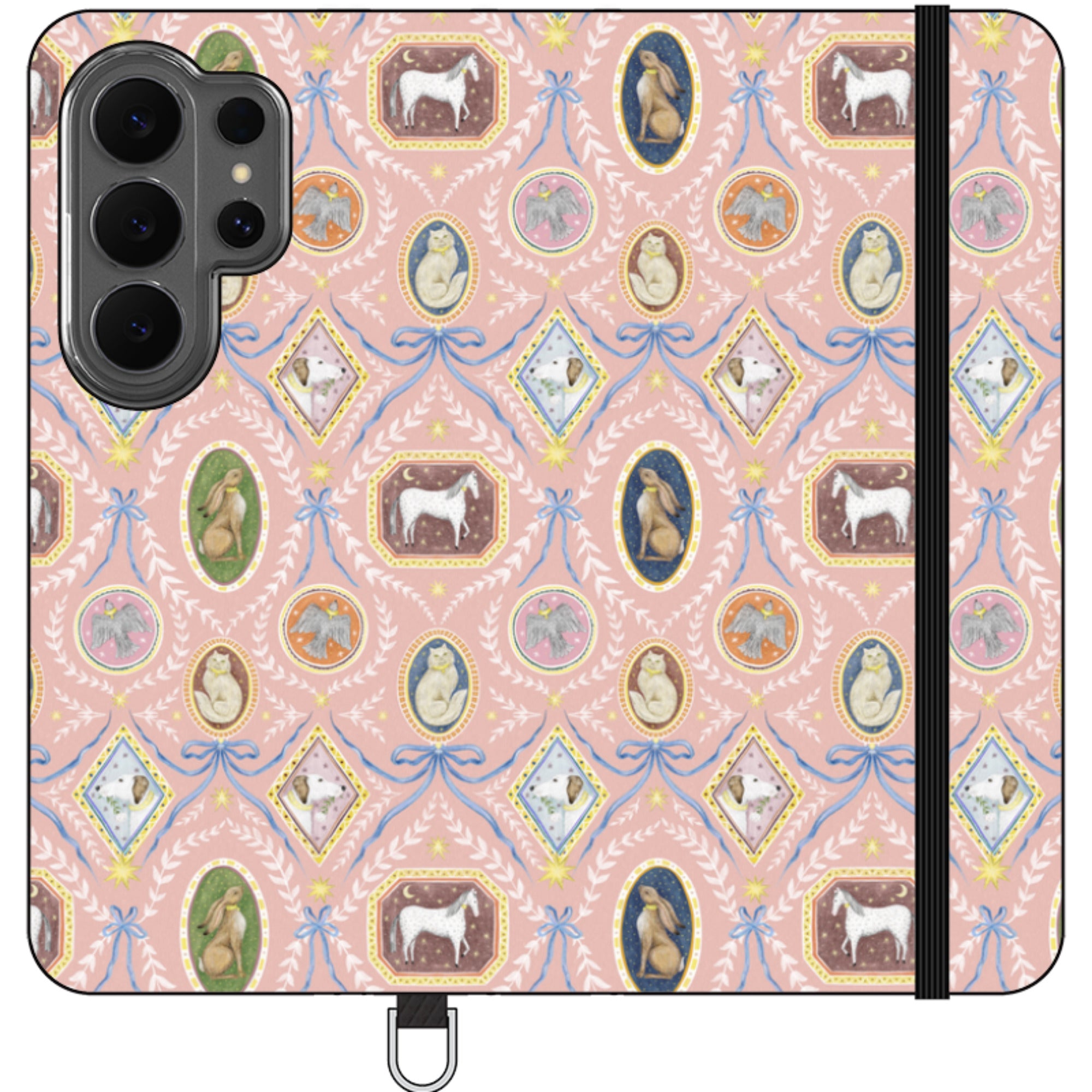 Charleston Peach Pink Wallet Case By Catherine Rowe