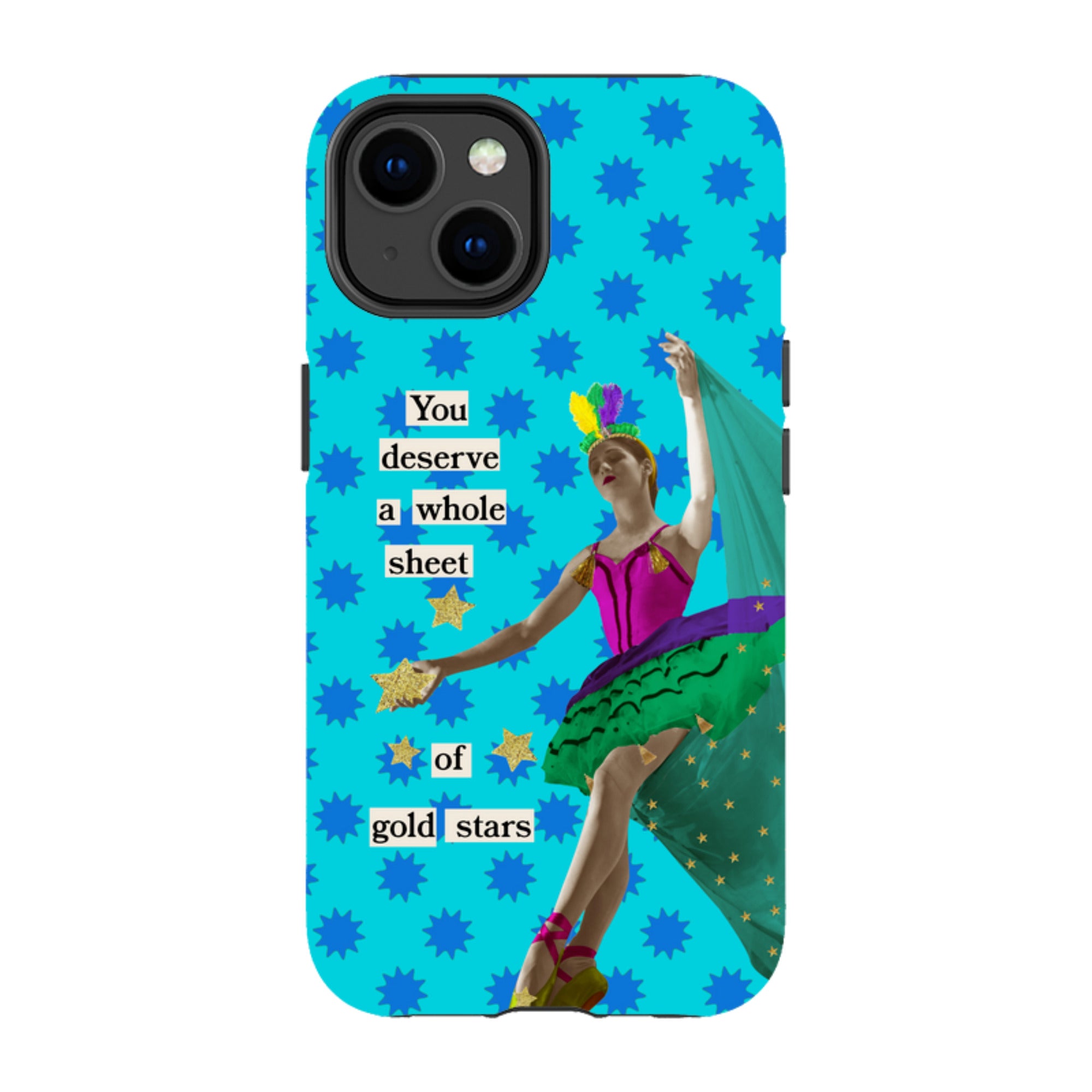 iPhone Tough Case - Gold Stars By Clare Jordan