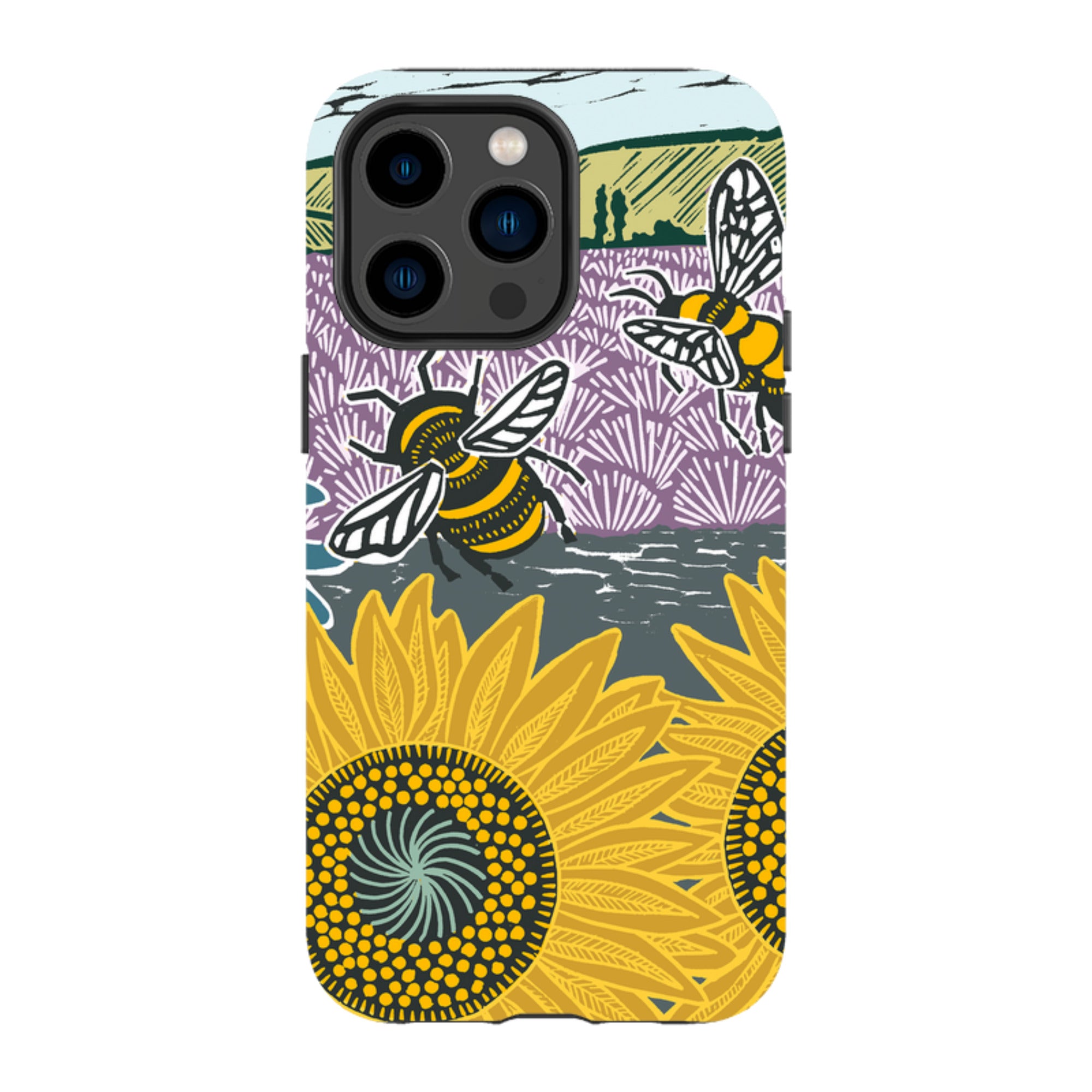 iPhone Tough Case - Bees And Sunflowers By Kate Heiss