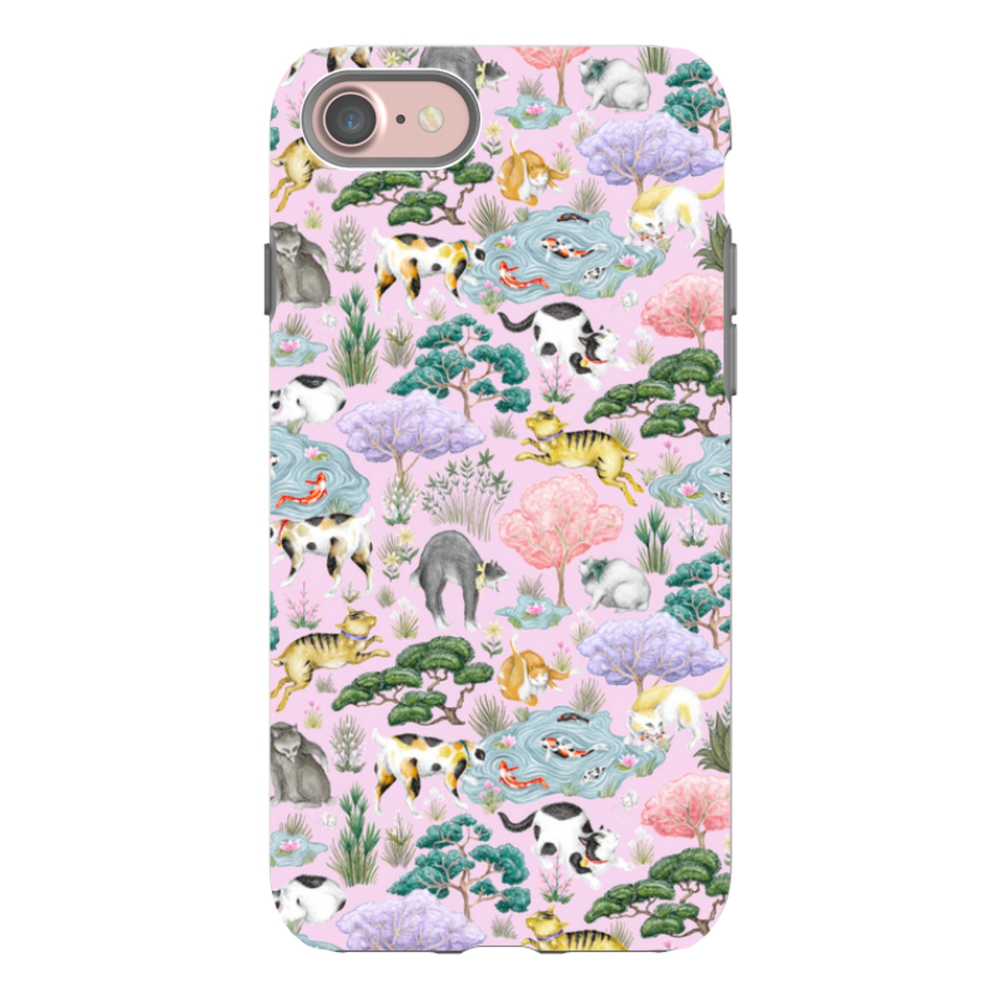 iPhone Tough Case - Cat Garden By Catherine Rowe