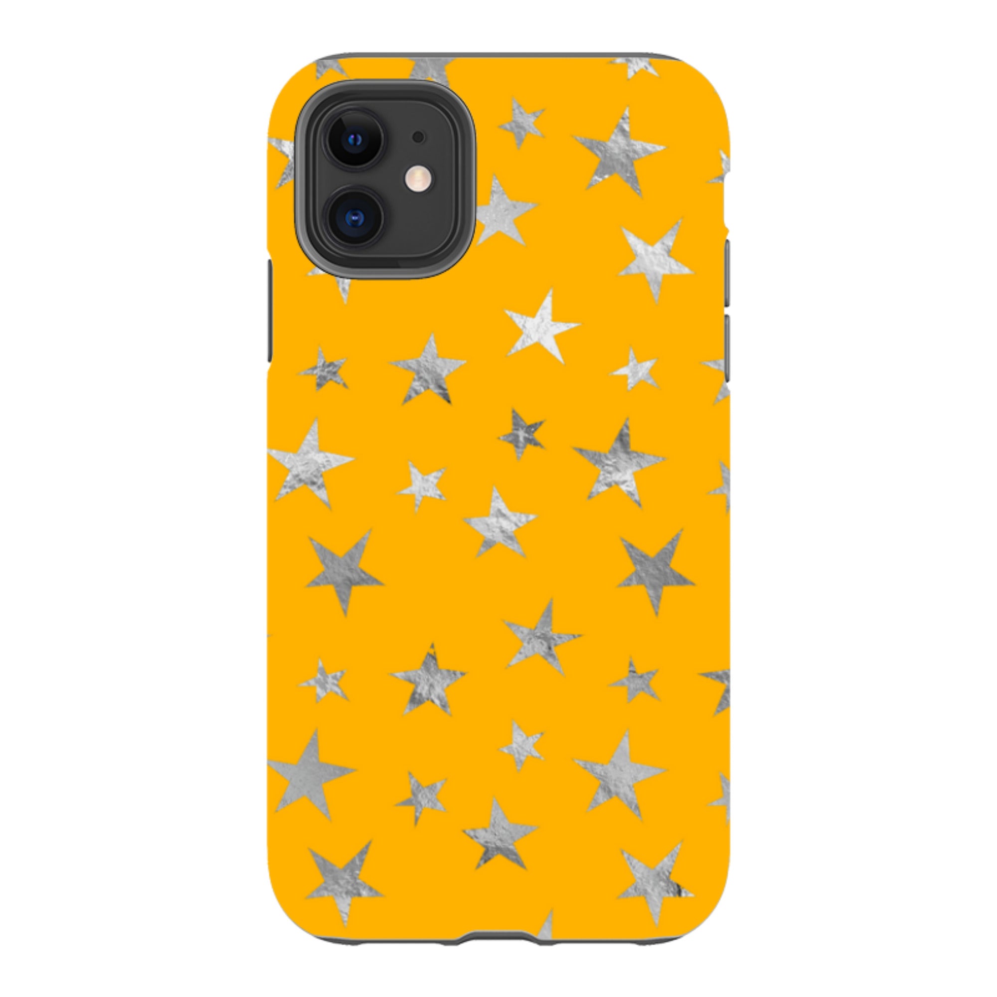 iPhone Tough Case - Honey Stars Silver