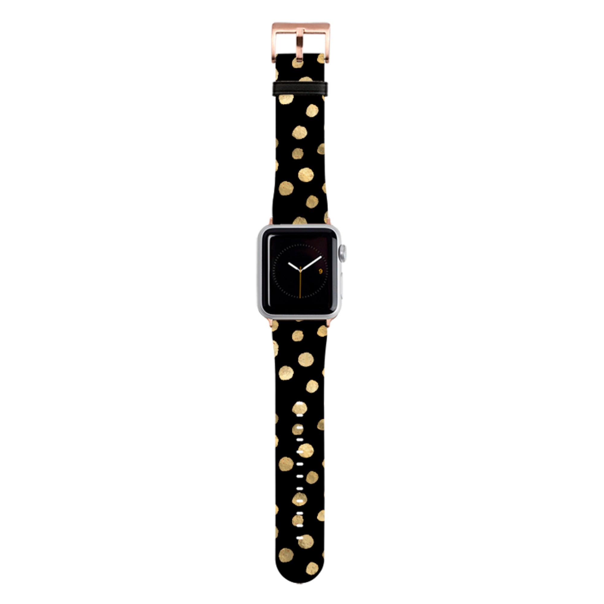 Black and Gold Dots Apple Watch Strap