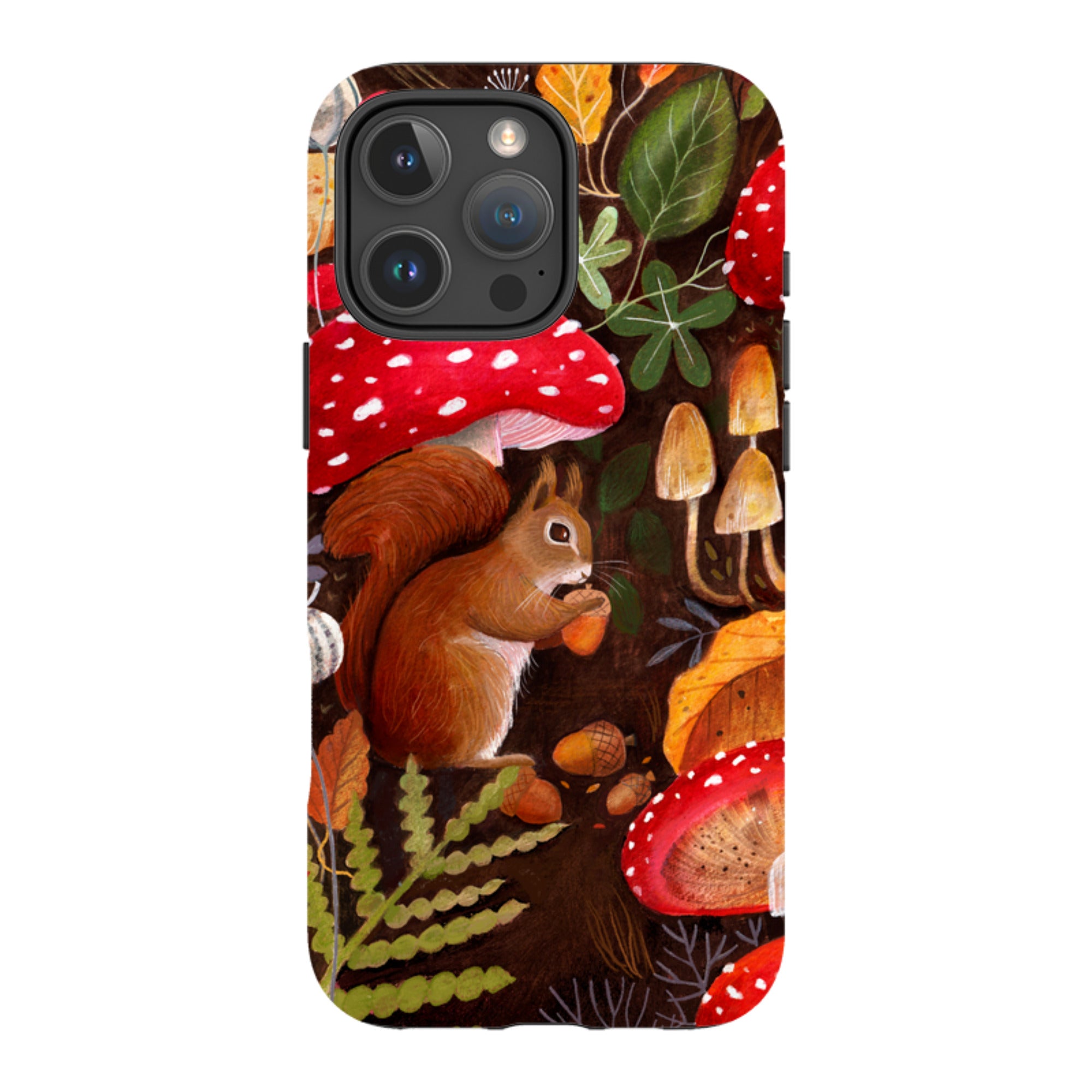 iPhone Tough Case - Squirrel Mushrooms By Bex Parkin
