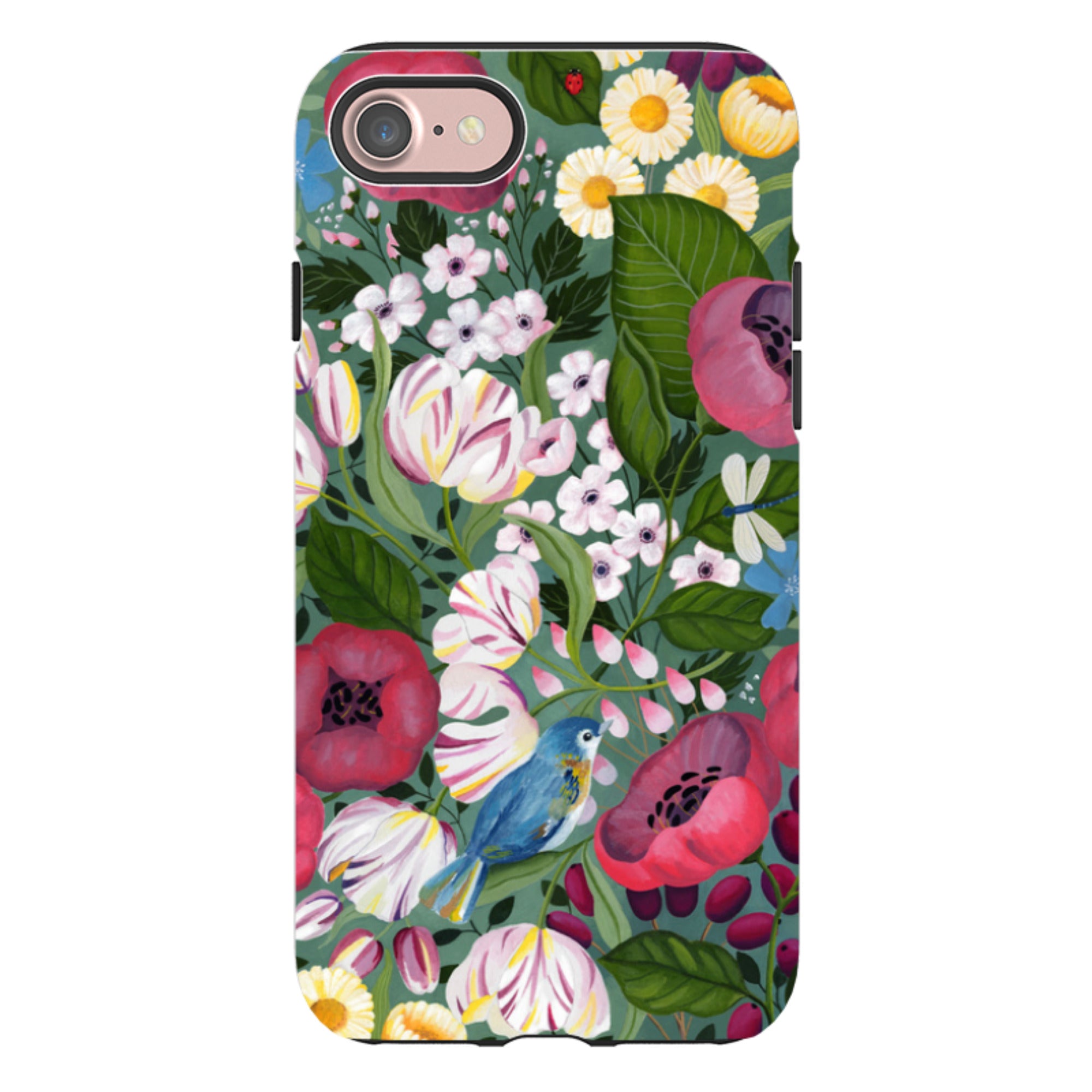 iPhone Tough Case - Bluebird Flowers By Bex Parkin