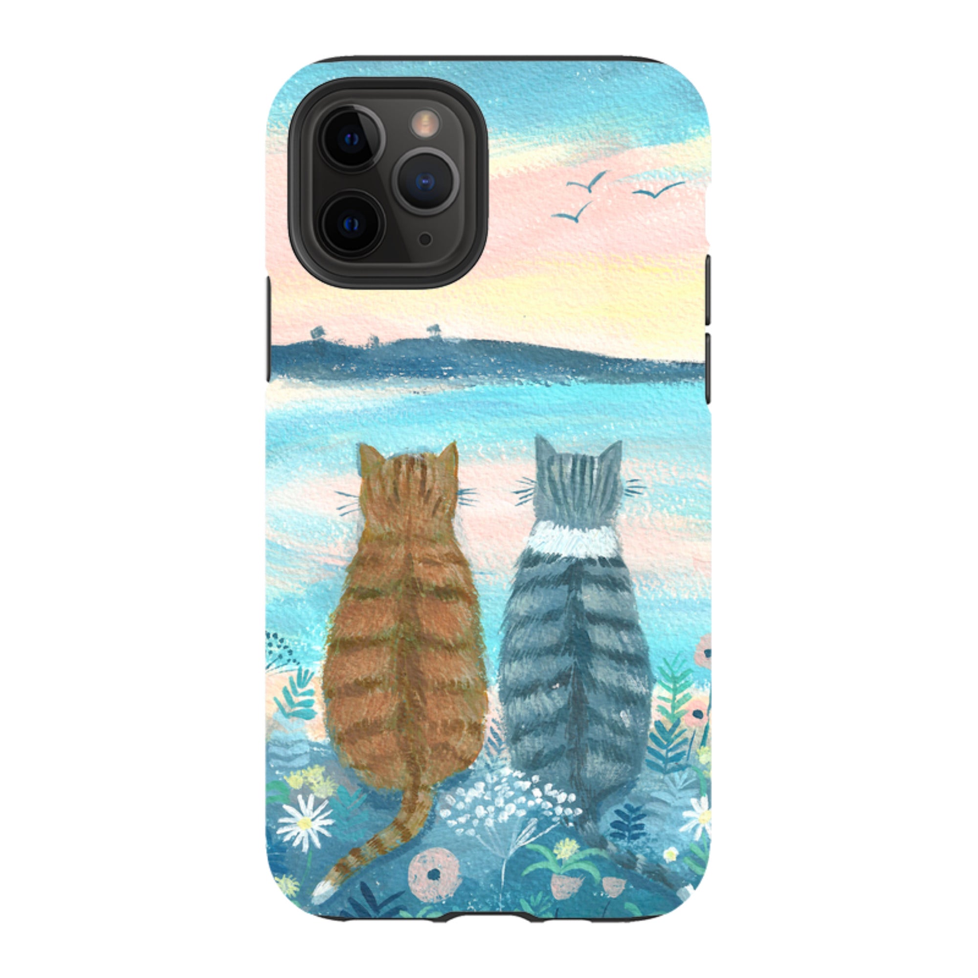 iPhone Tough Case - Sunset Cats 2 By Mary Stubberfield