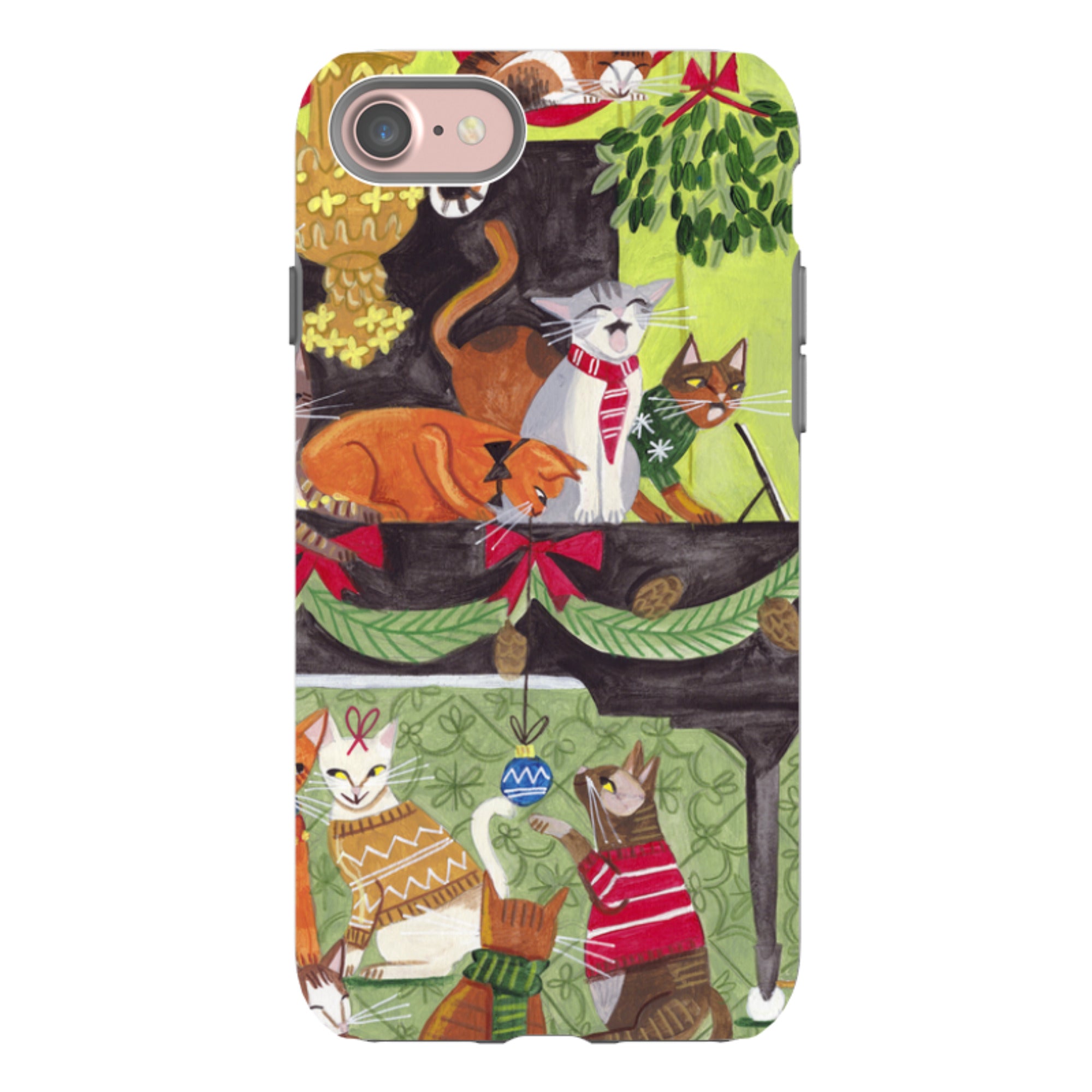 iPhone Tough Case - Christmas Cats II By Caroline Bonne Muller