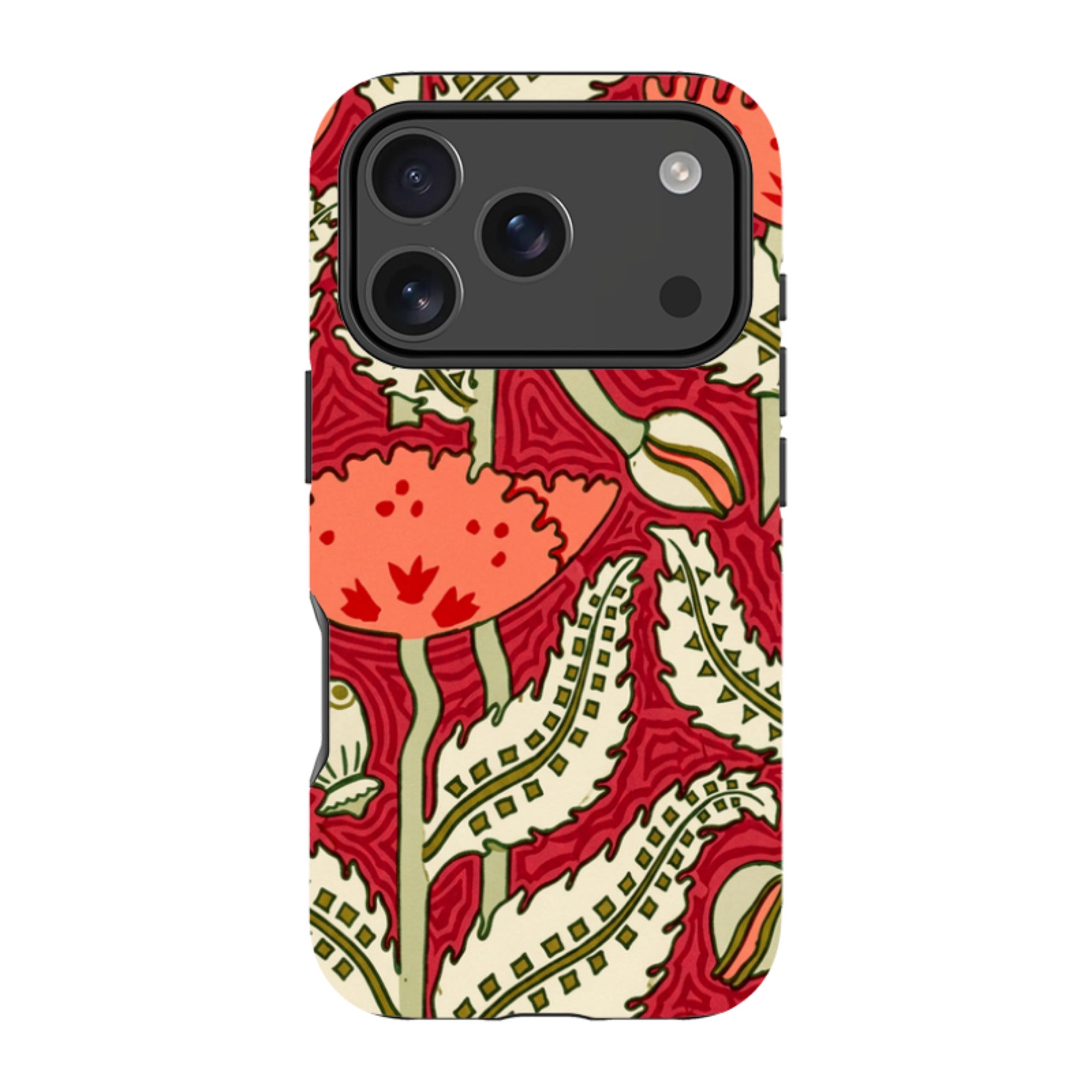iPhone MagSafe Tough Case - William Morris Red Floral