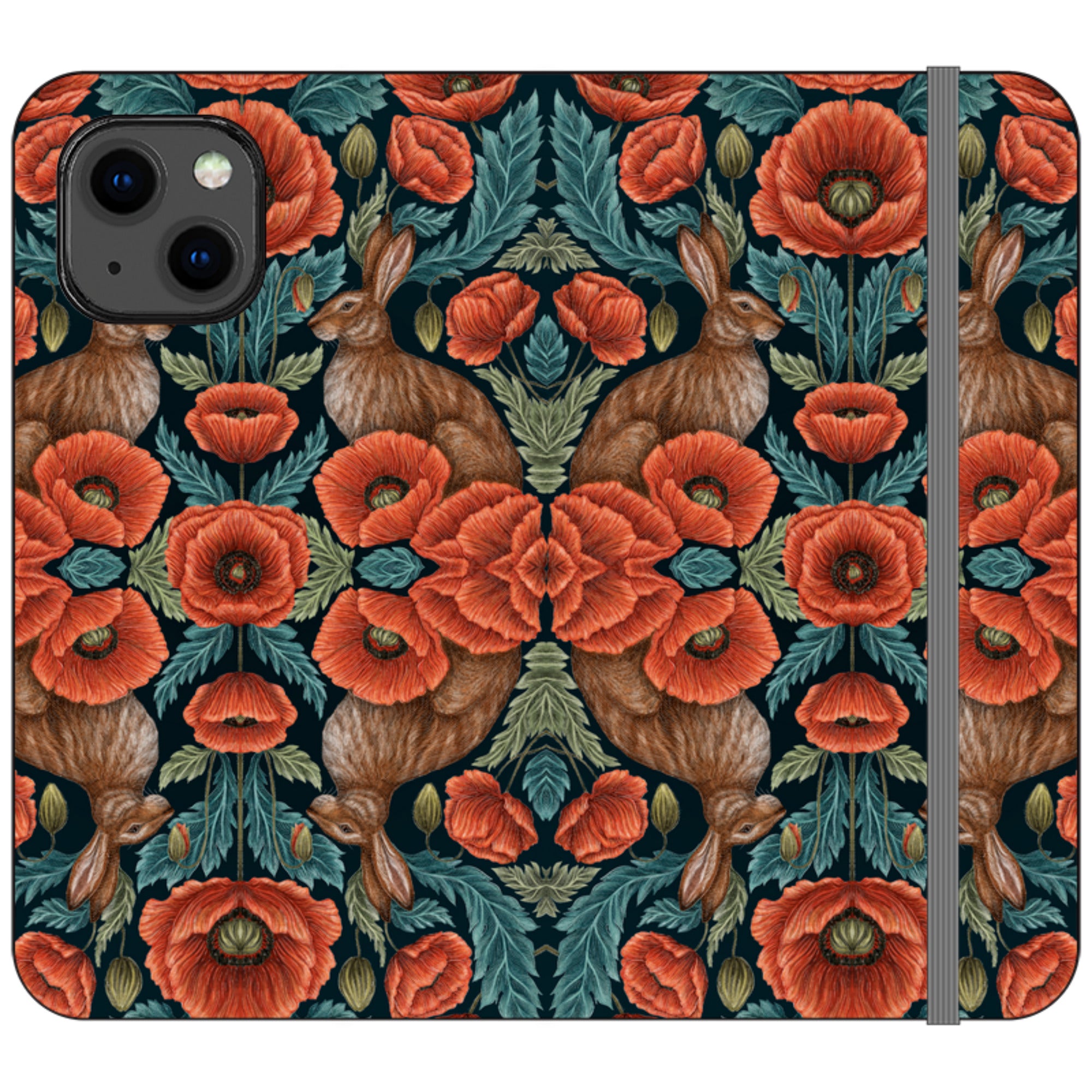 Poppy Red Wallet Case By Catherine Rowe