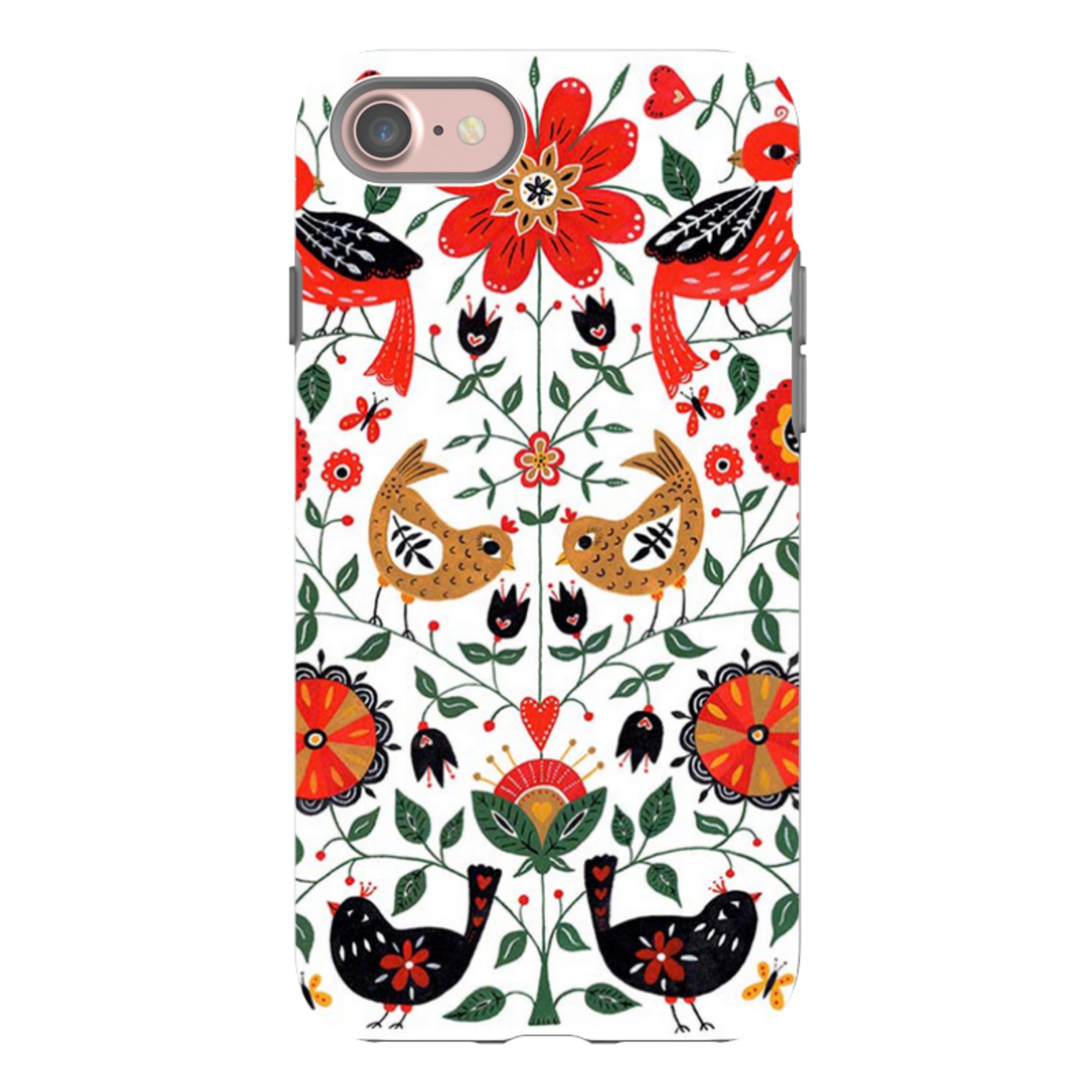iPhone Tough Case - Birds And florals By Suzy Taylor