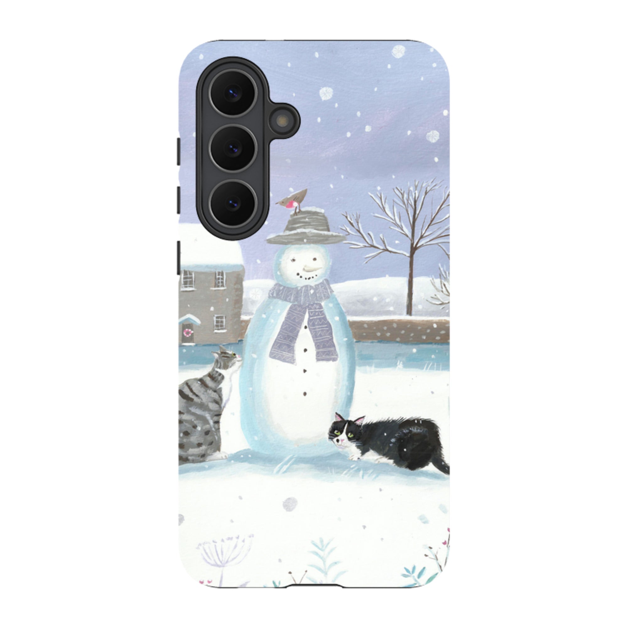 Samsung Tough Case - Snowman And Cats By Mary Stubberfield
