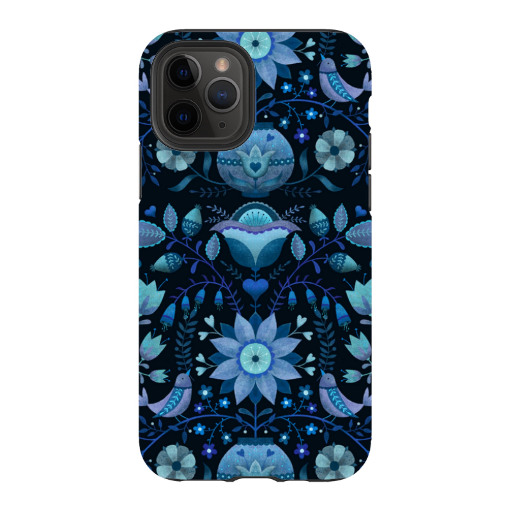 iPhone Tough Case - Blue Folk By Suzy Taylor