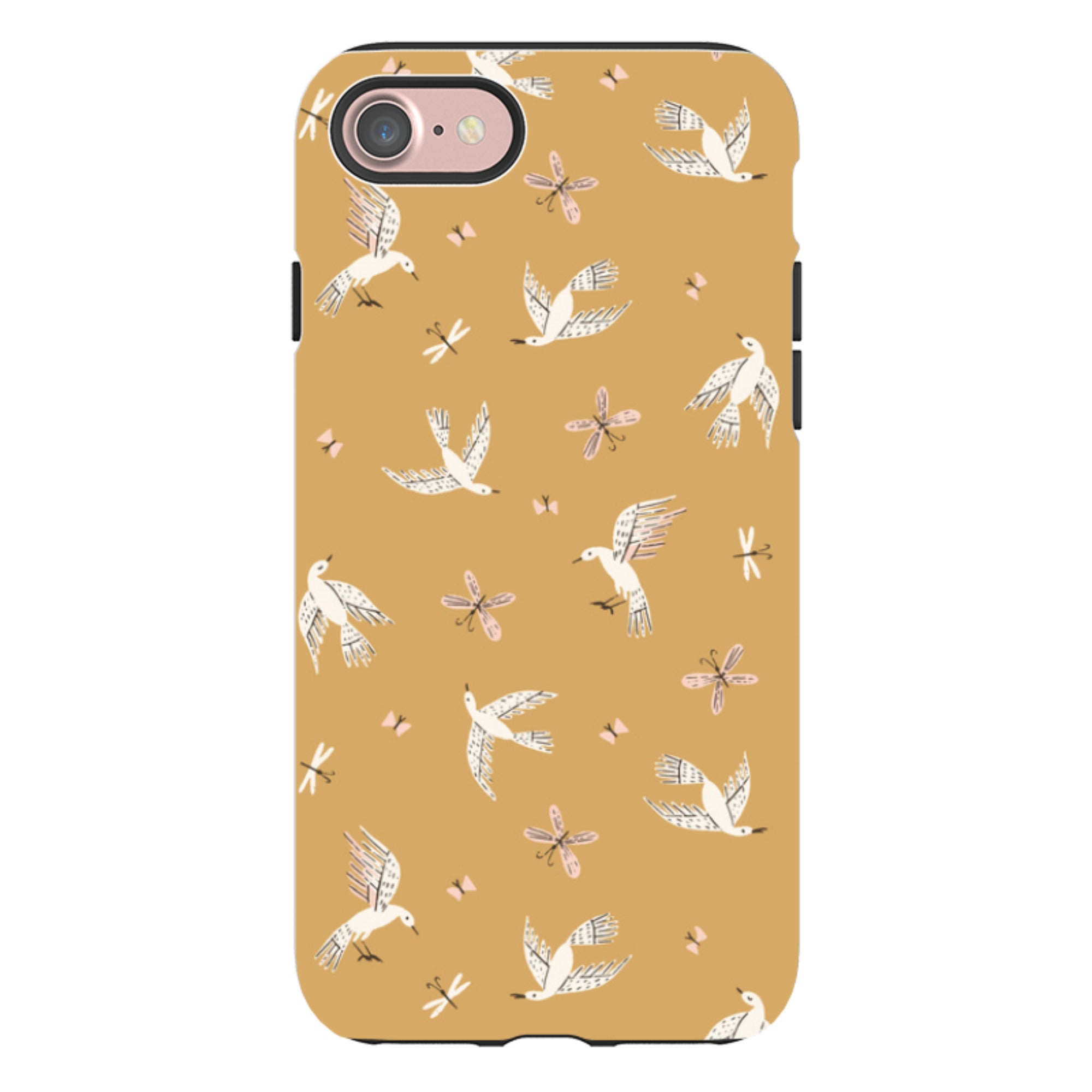 iPhone Tough Case - Birds And Butterflies By Meghann Rader