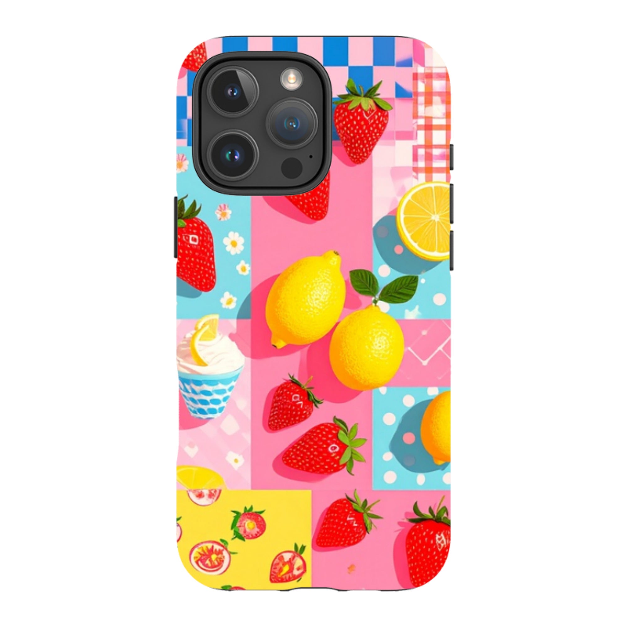 iPhone Tough Case - Lemon Strawberry Ice Cream