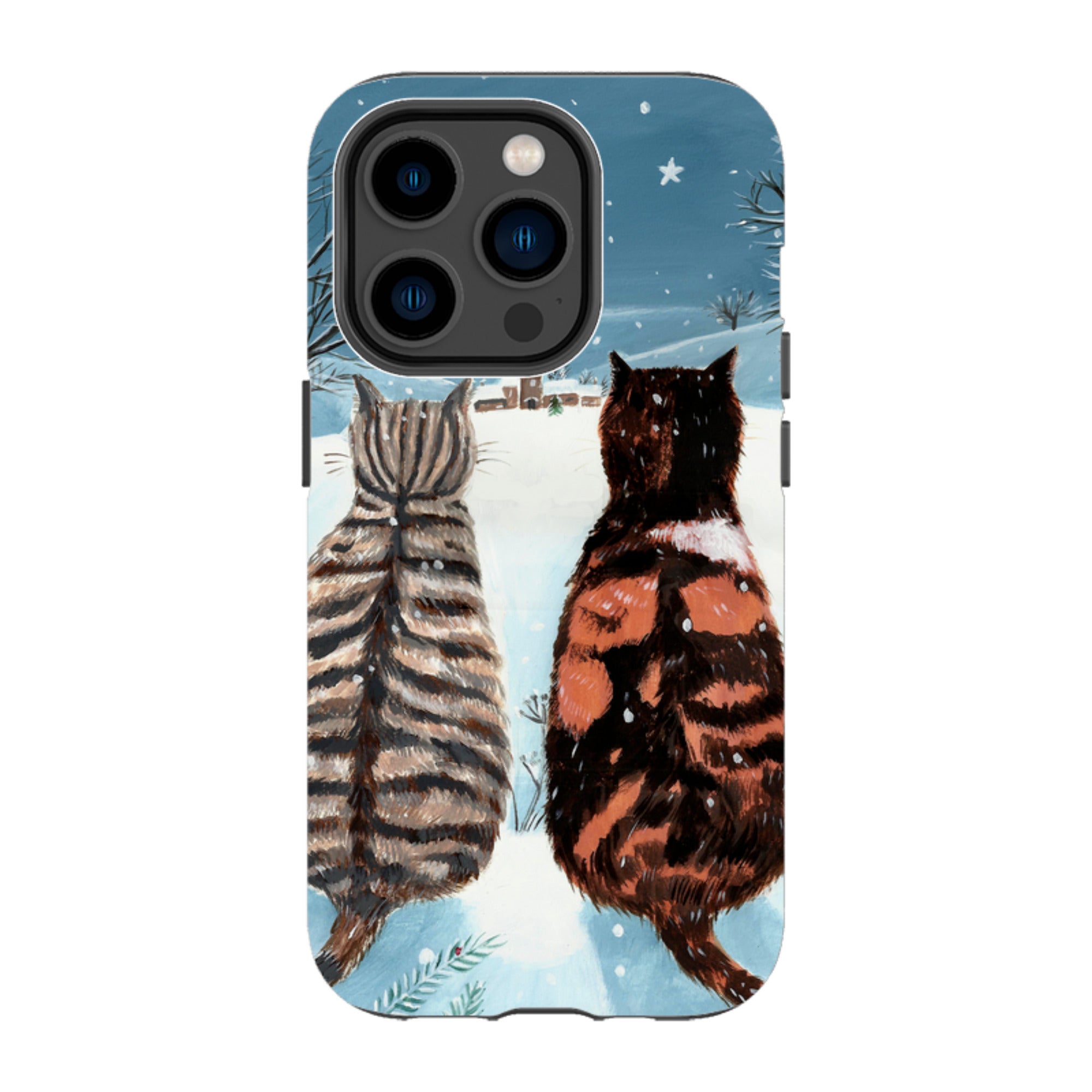 iPhone Tough Case - Cat Xmas By Mary Stubberfield