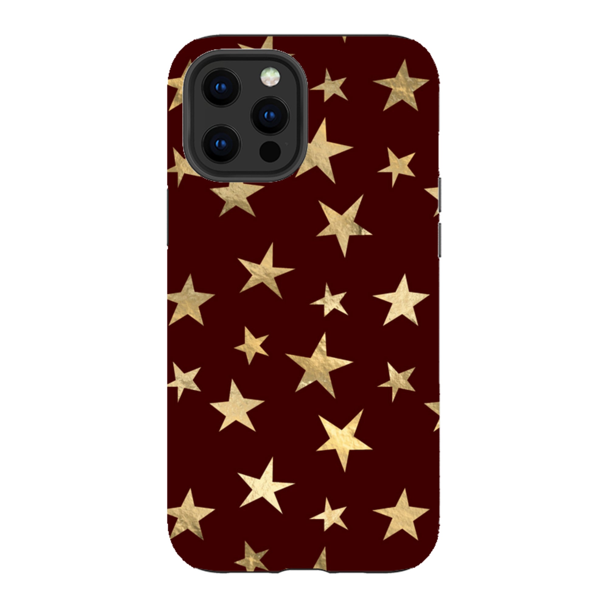 iPhone Tough Case - Brown and Gold Stars