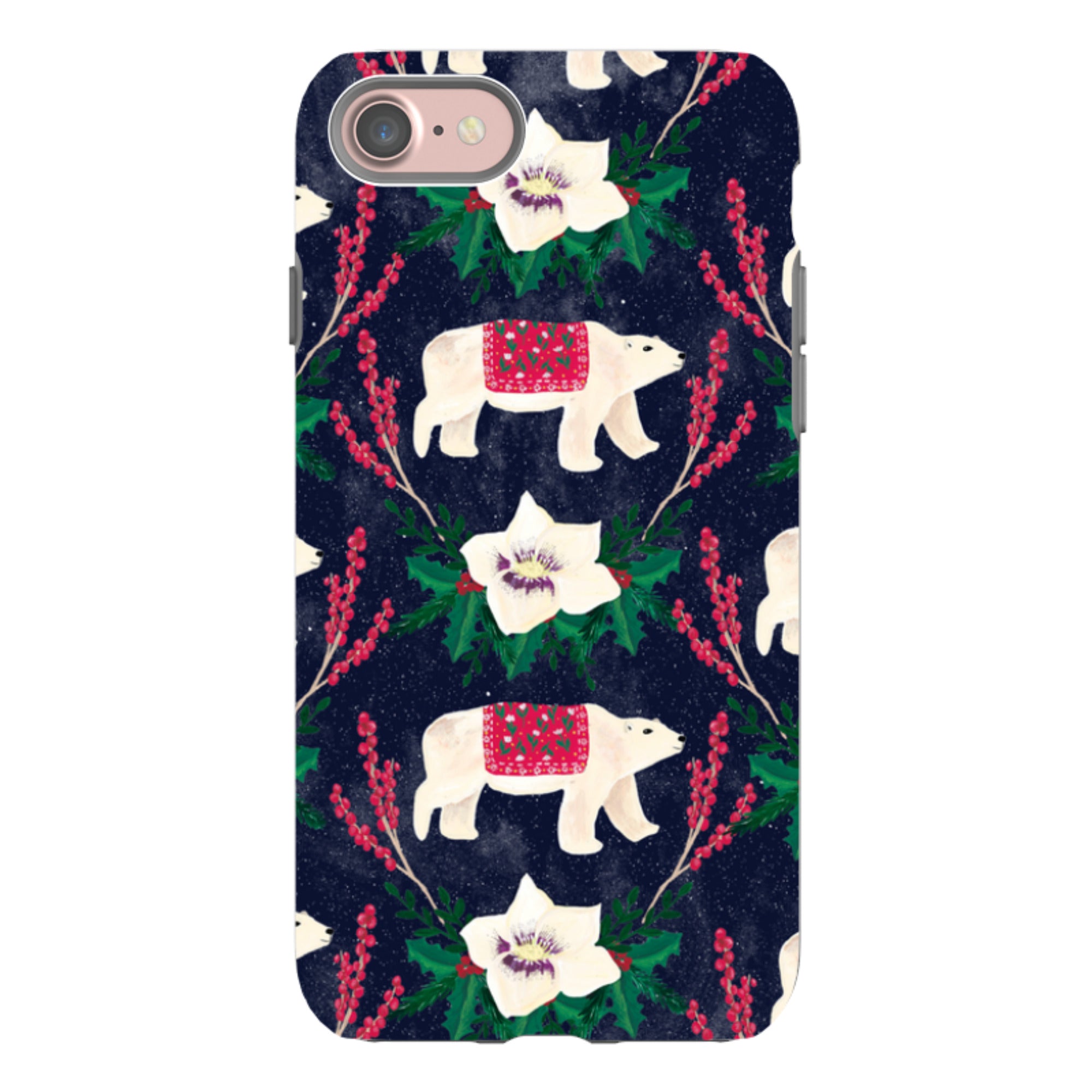iPhone Tough Case - Midnight Polar Bears By Abby Jacobs
