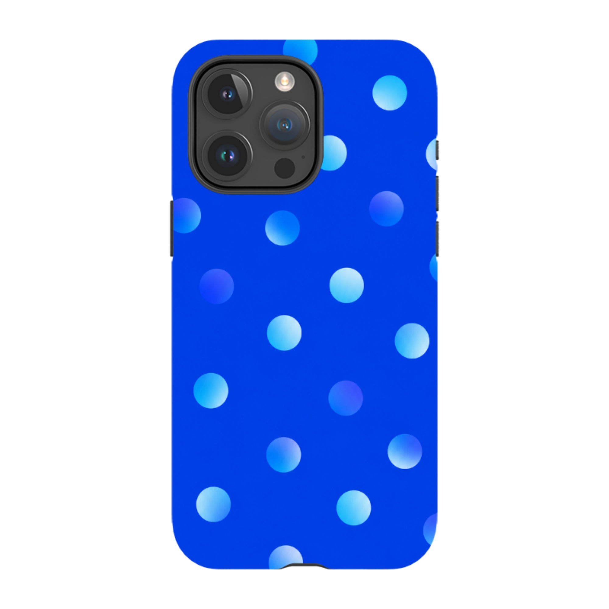 iPhone Tough Case - Blue Polka Dot