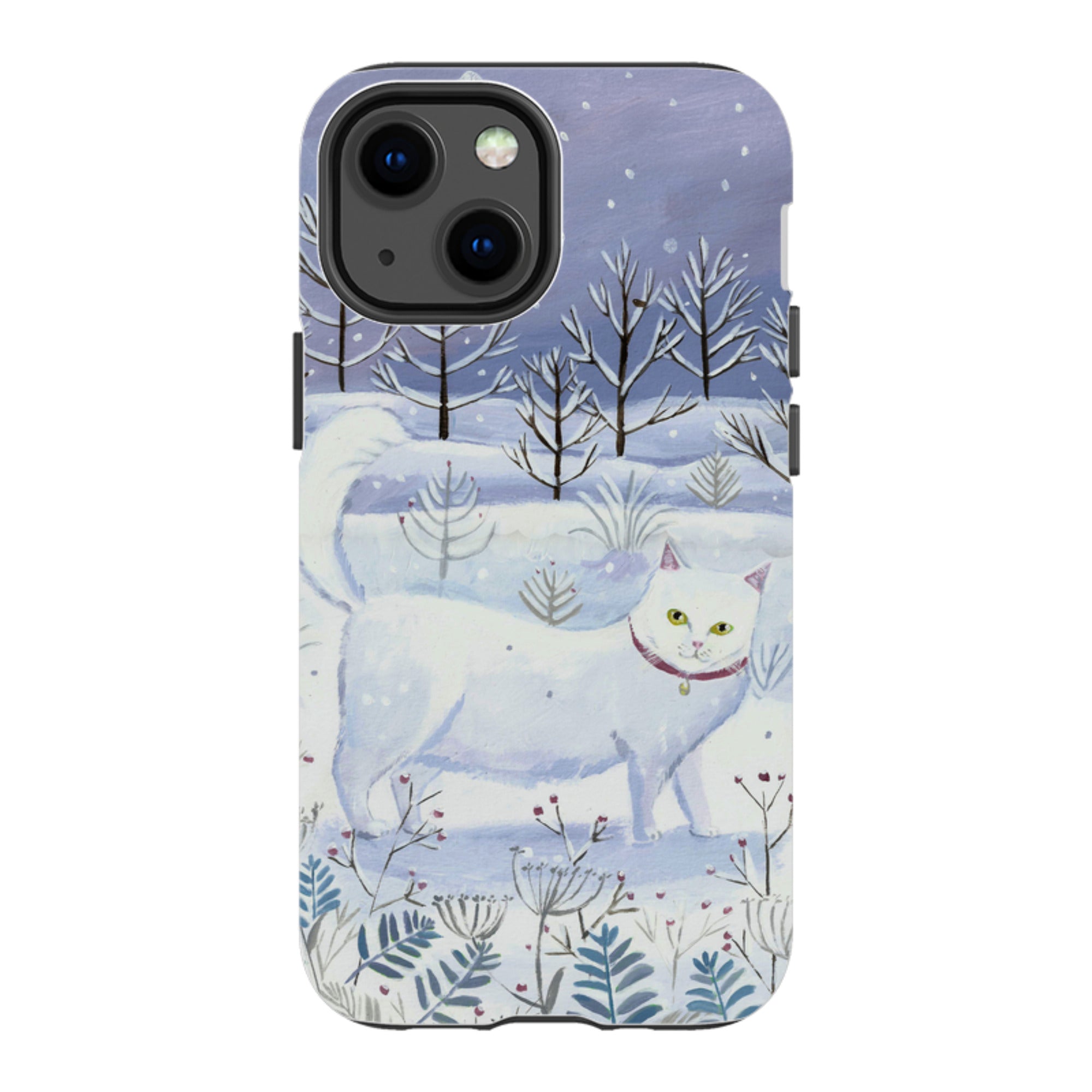 iPhone Tough Case - White Cat By Mary Stubberfield