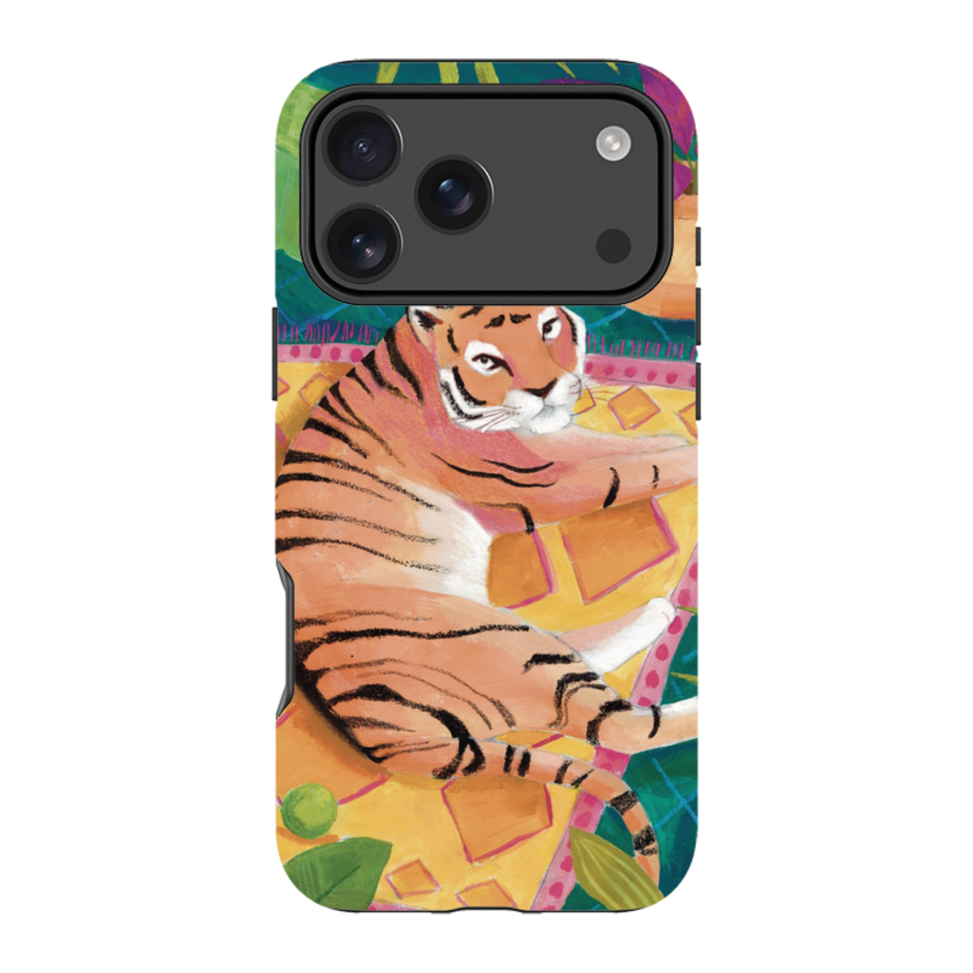iPhone MagSafe Tough Case -  Tiger In Palms By Bex Parkin