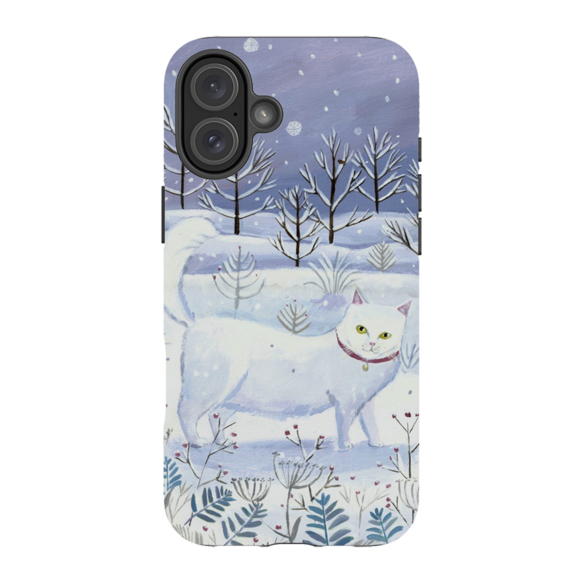 iPhone Tough Case - White Cat By Mary Stubberfield