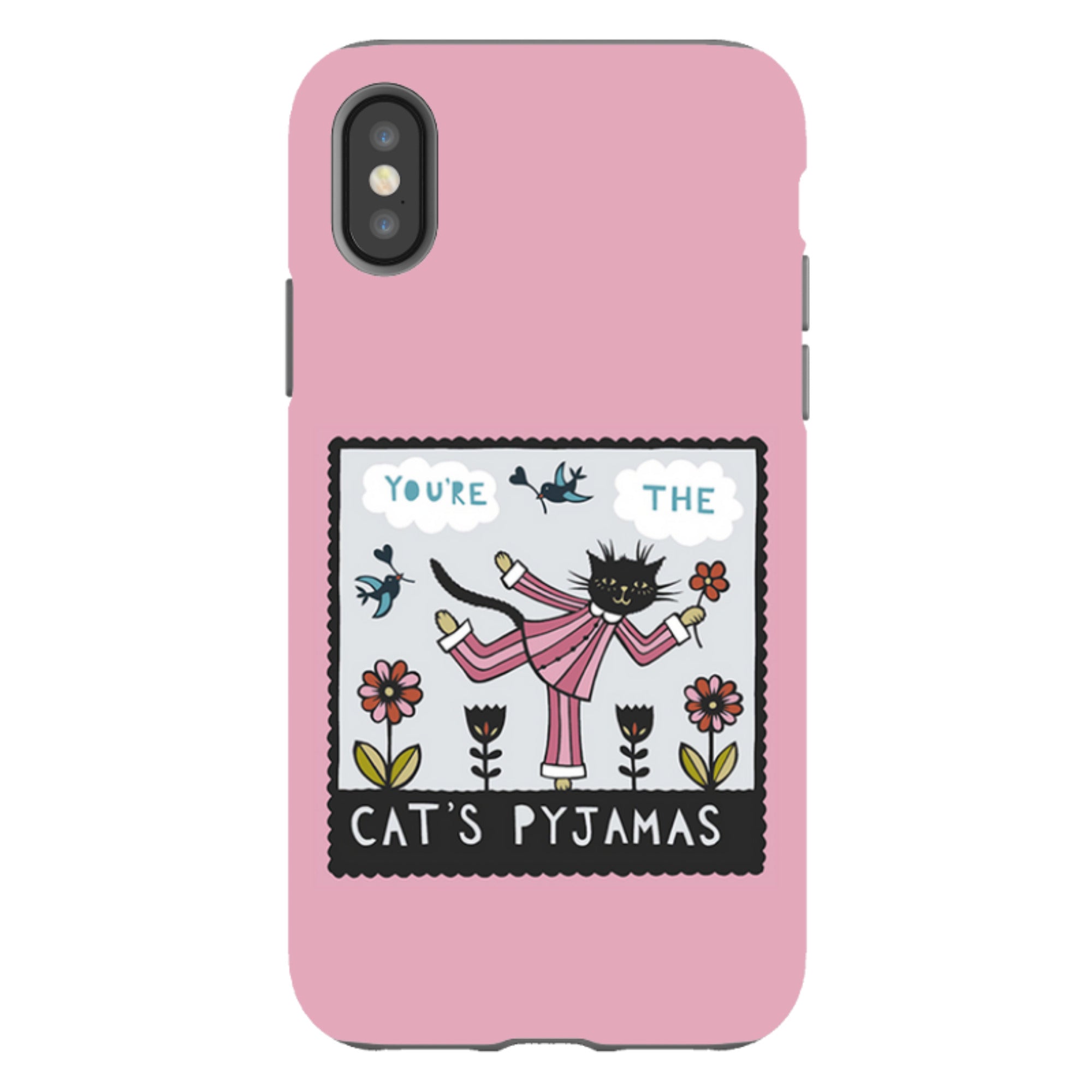 iPhone Tough Case - Cats Pyjamas Pink By Suzy Taylor