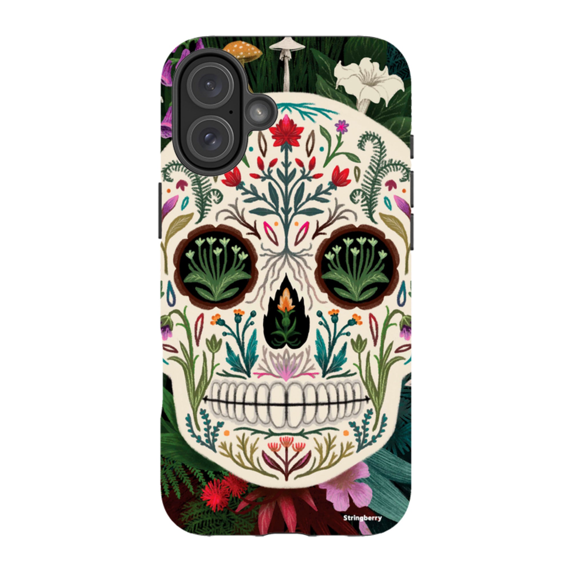iPhone Tough Case - Poison Sugar Skull By Anna Stead