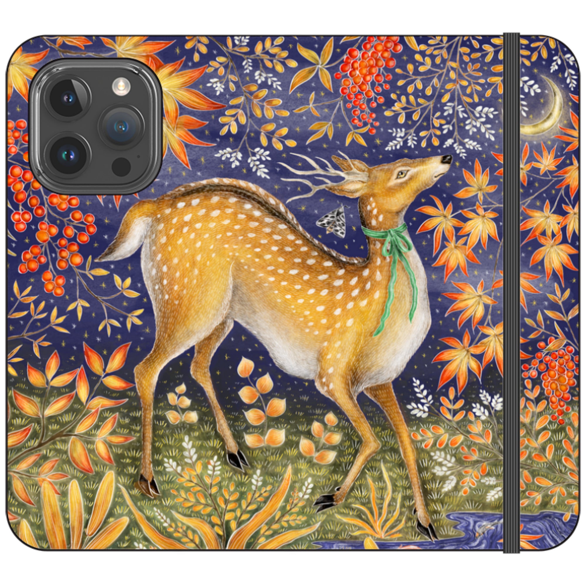 Autumn Deer Wallet Case By Catherine Rowe