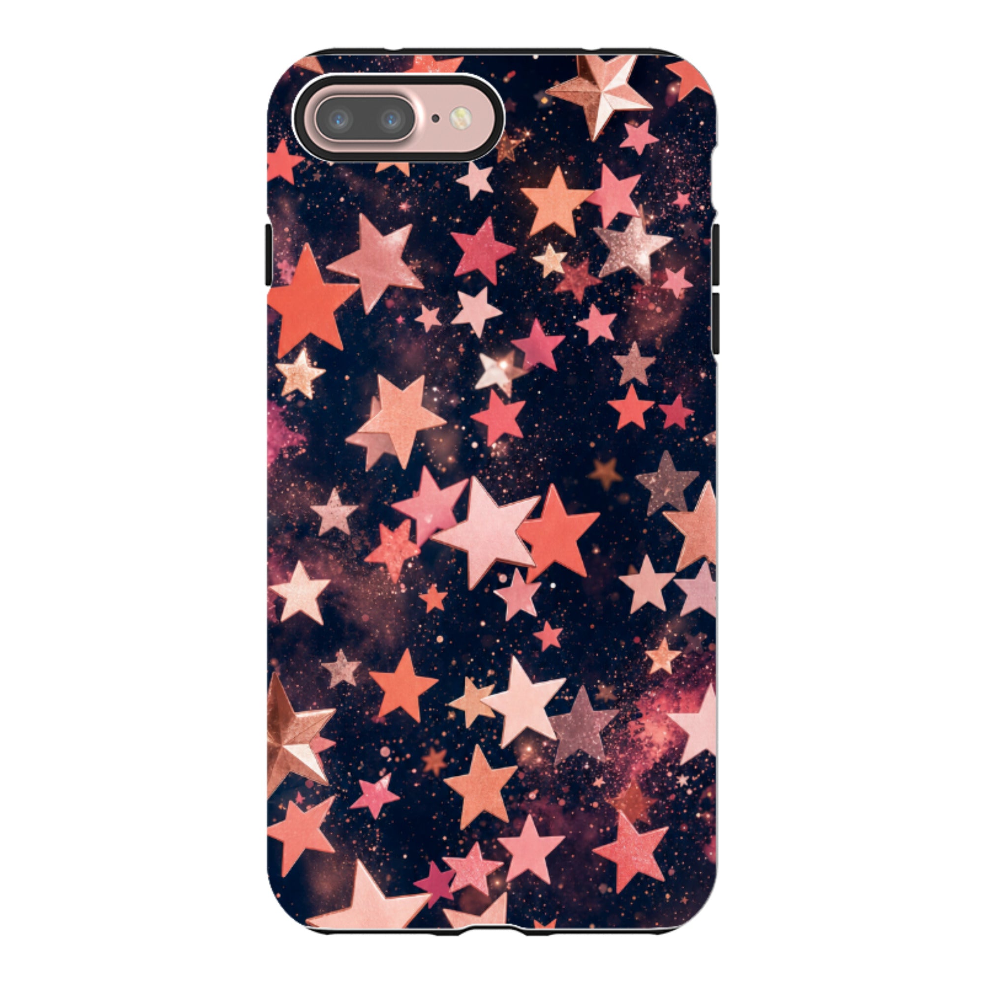 iPhone Tough Case - Rose Gold Galaxy Star