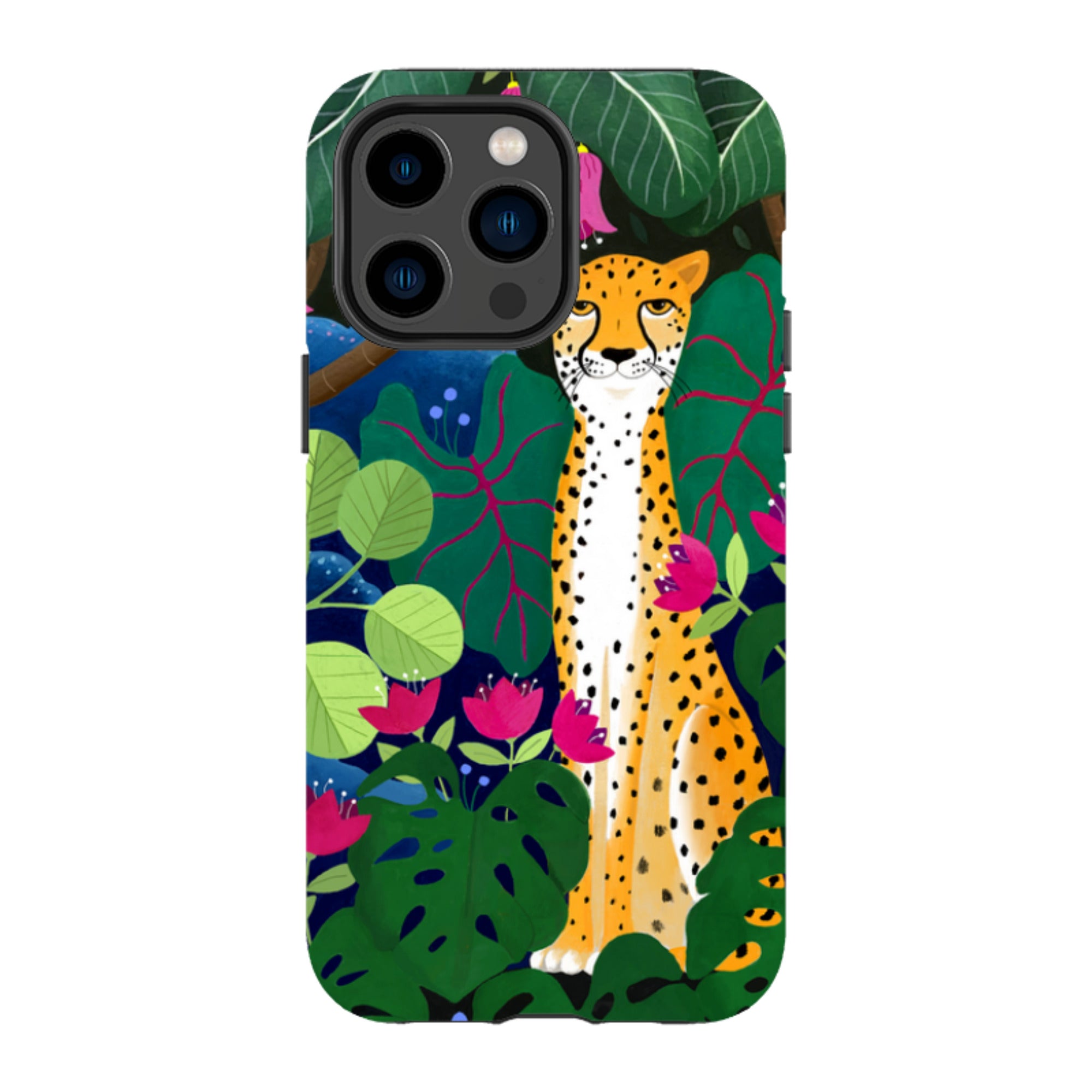 iPhone Tough Case - Cheetah And Monstera By Bex Parkin