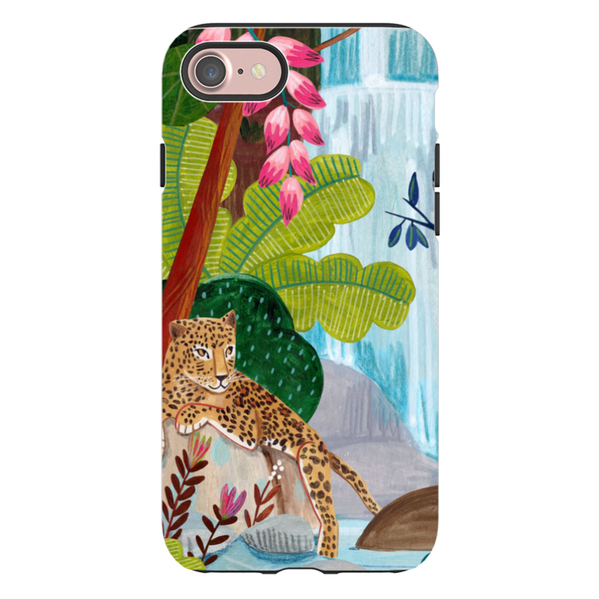 iPhone Tough Case - Waterfall Leopard By Caroline Bonne Muller