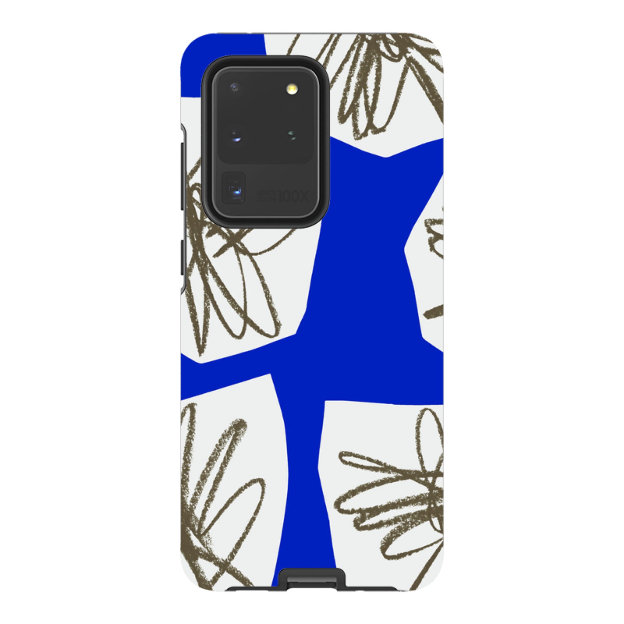 Samsung Tough Case - Blue Collage Flower By Kitty Joseph