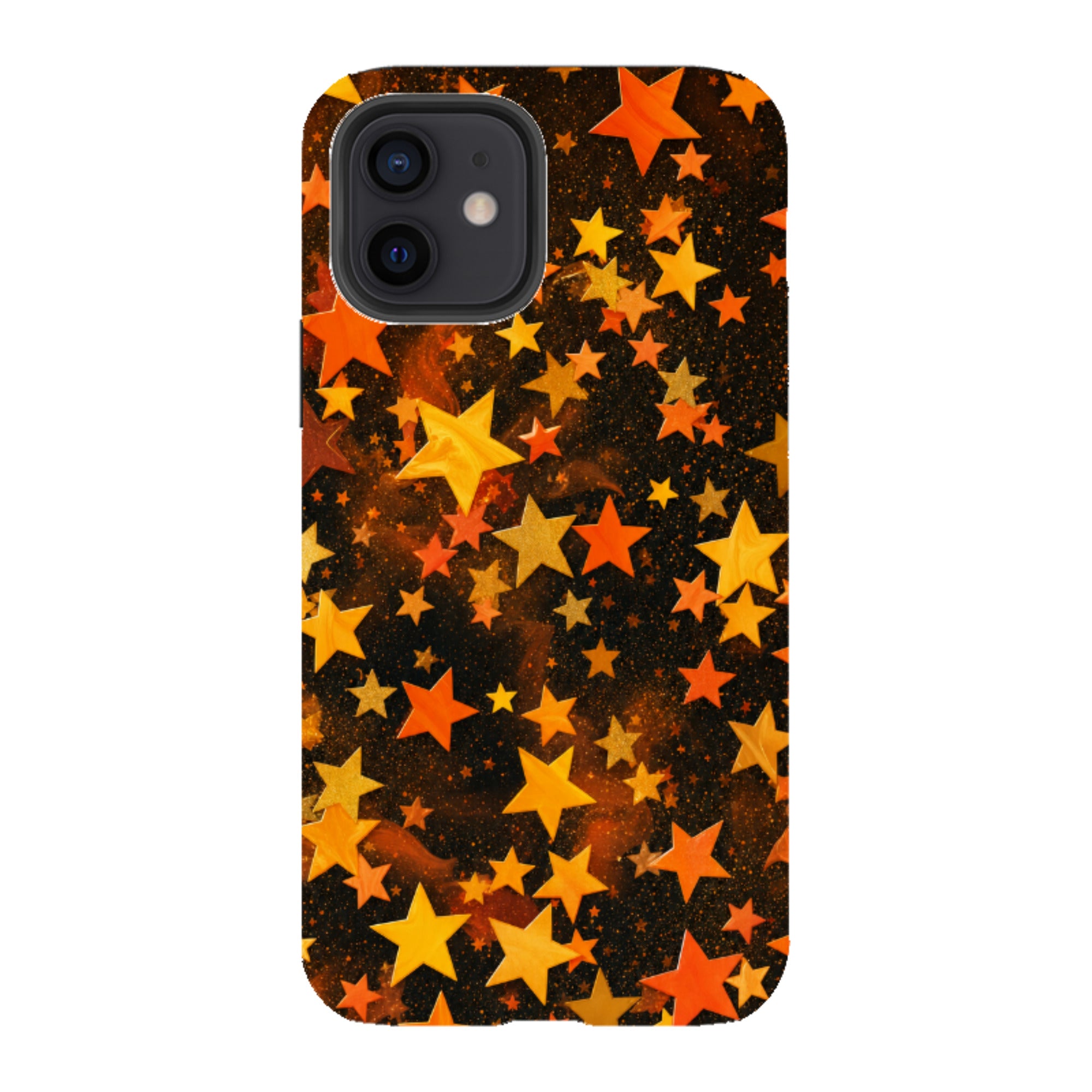 iPhone Tough Case - Orange Galaxy Star