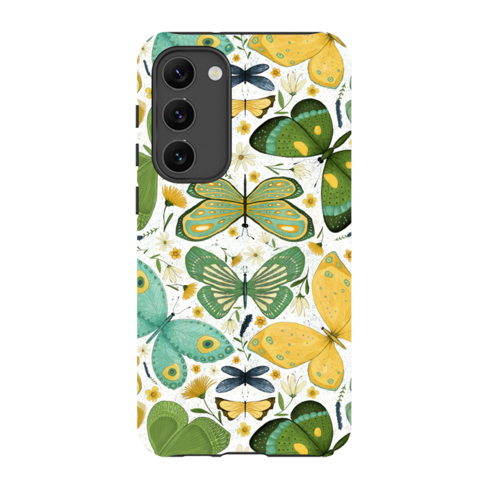 Samsung Tough Case - Green Butterflies By Maja Lindberg