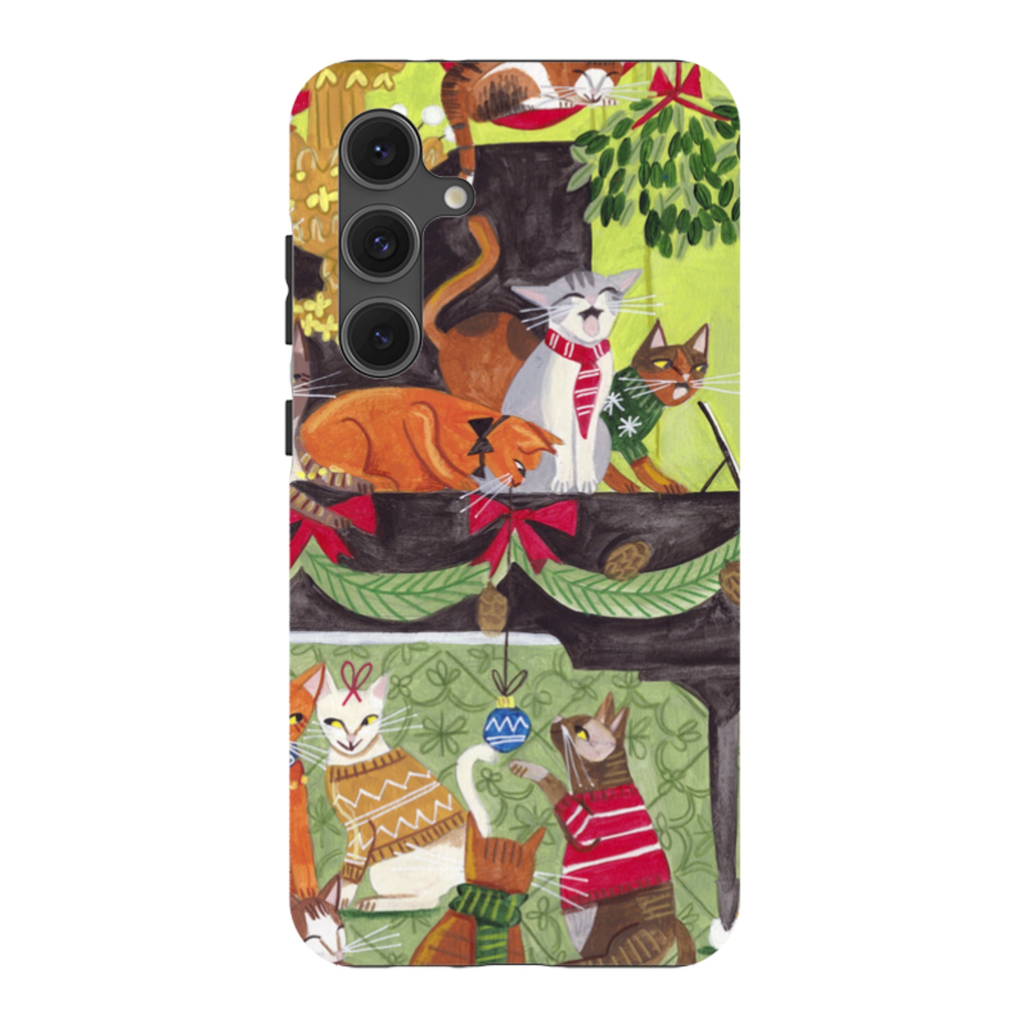 Samsung Tough Case - Christmas cats II By Caroline Bonne Muller