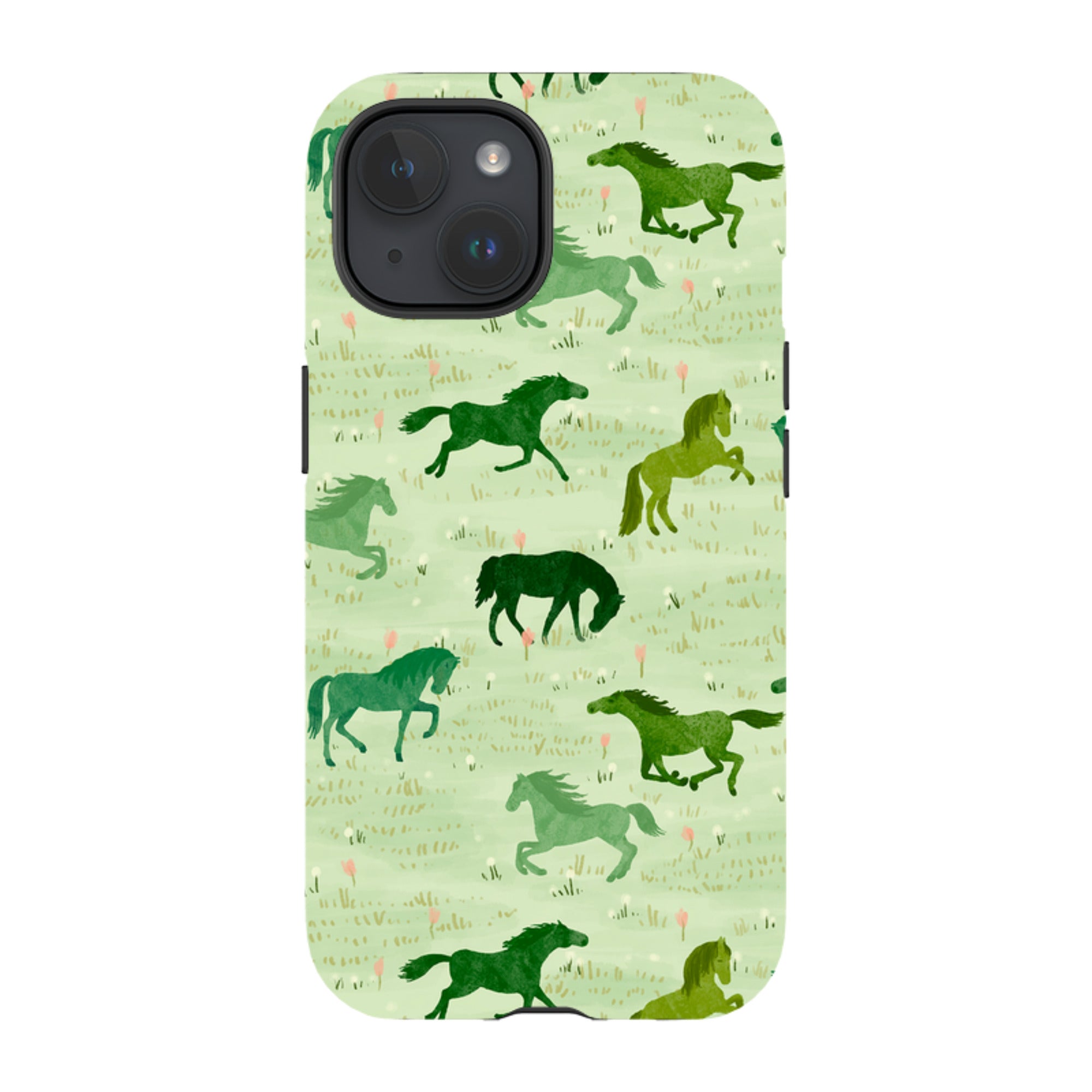 iPhone Tough Case - Wild Horses Meadow By Katherine Quinn