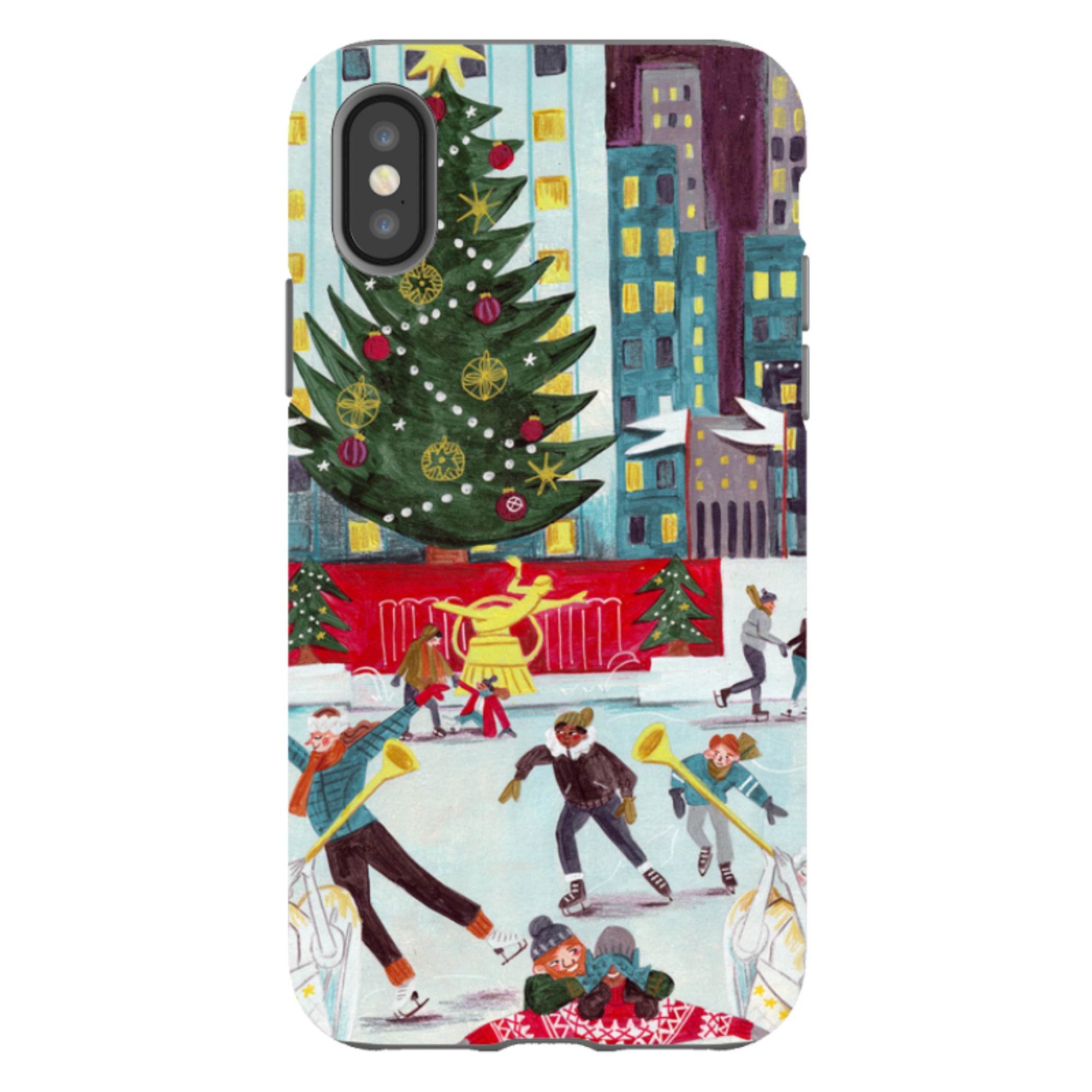 iPhone Tough Case - Xmas In New York By Caroline Bonne Muller