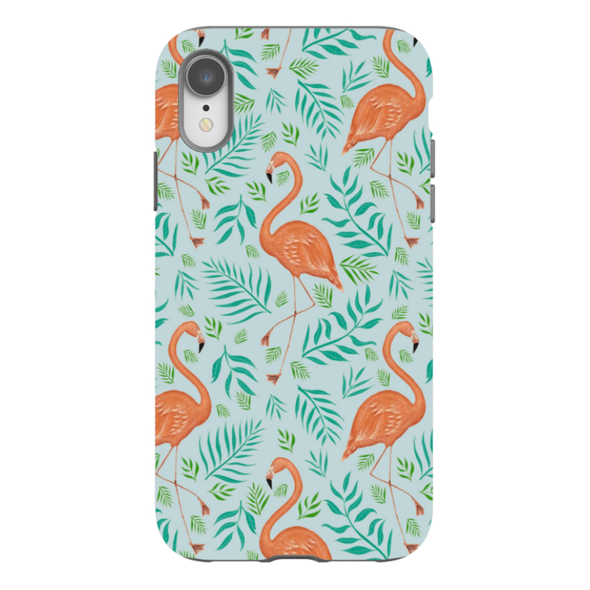 iPhone Tough Case - Flamingo Pattern By Catherine Rowe