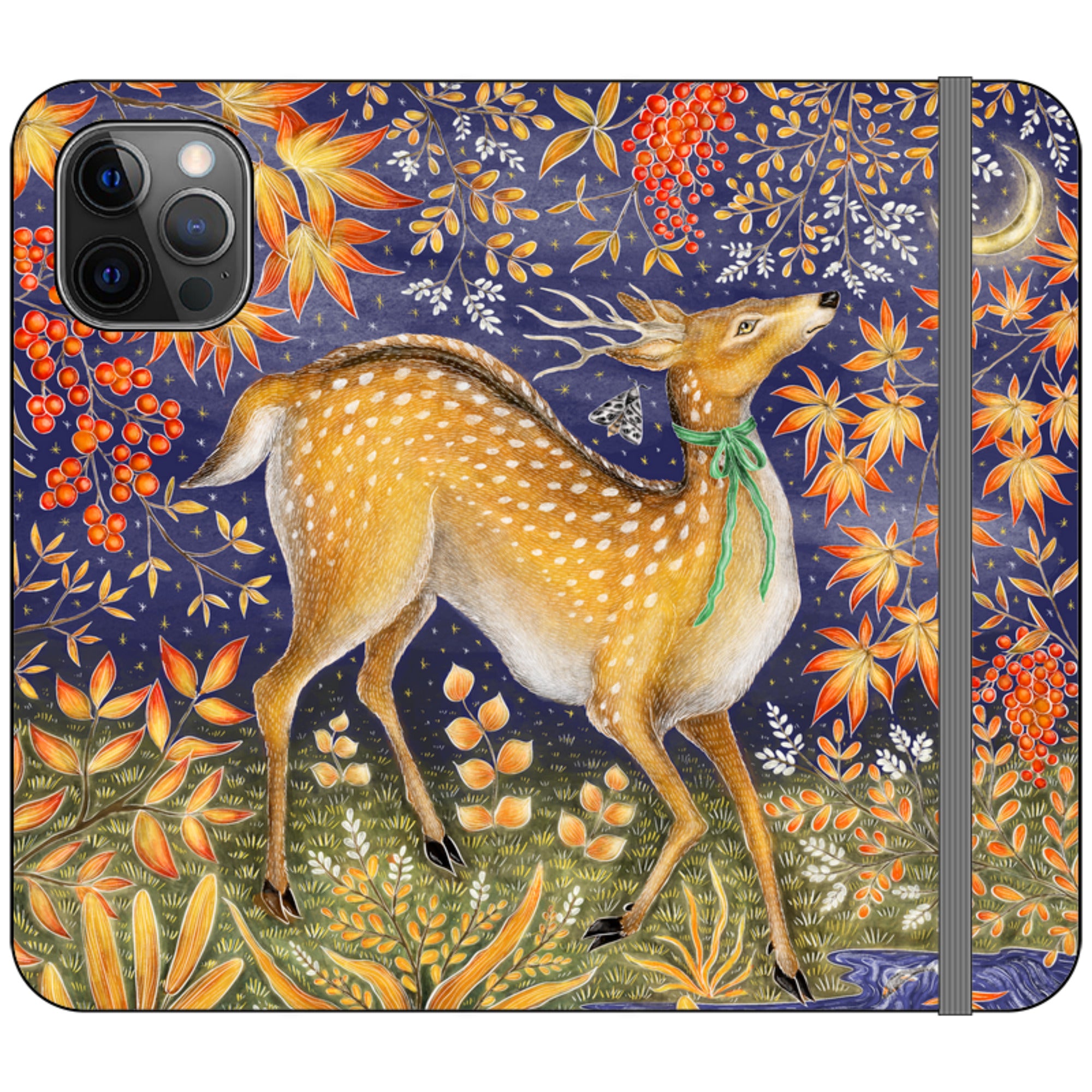 Autumn Deer Wallet Case By Catherine Rowe
