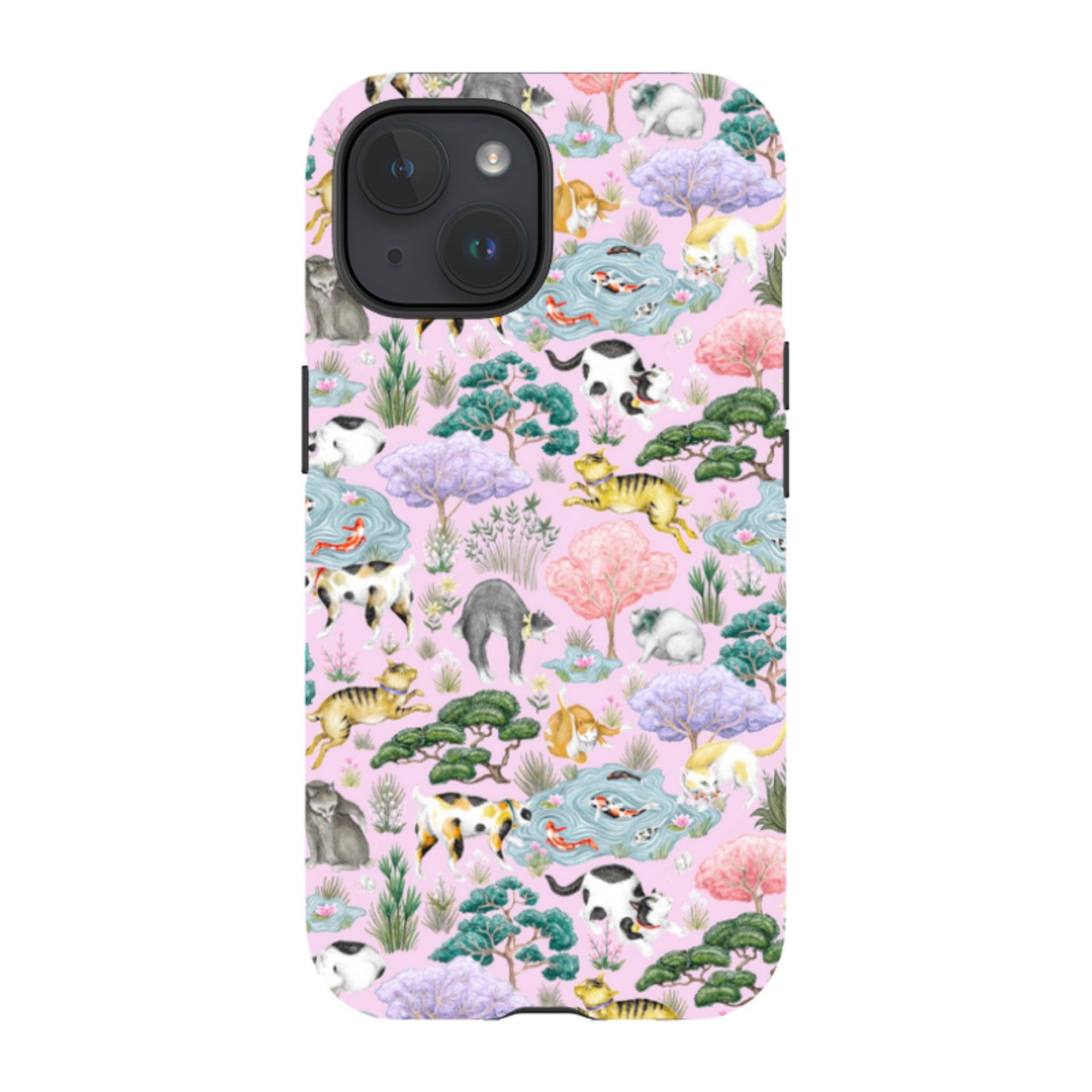 iPhone Tough Case - Cat Garden By Catherine Rowe