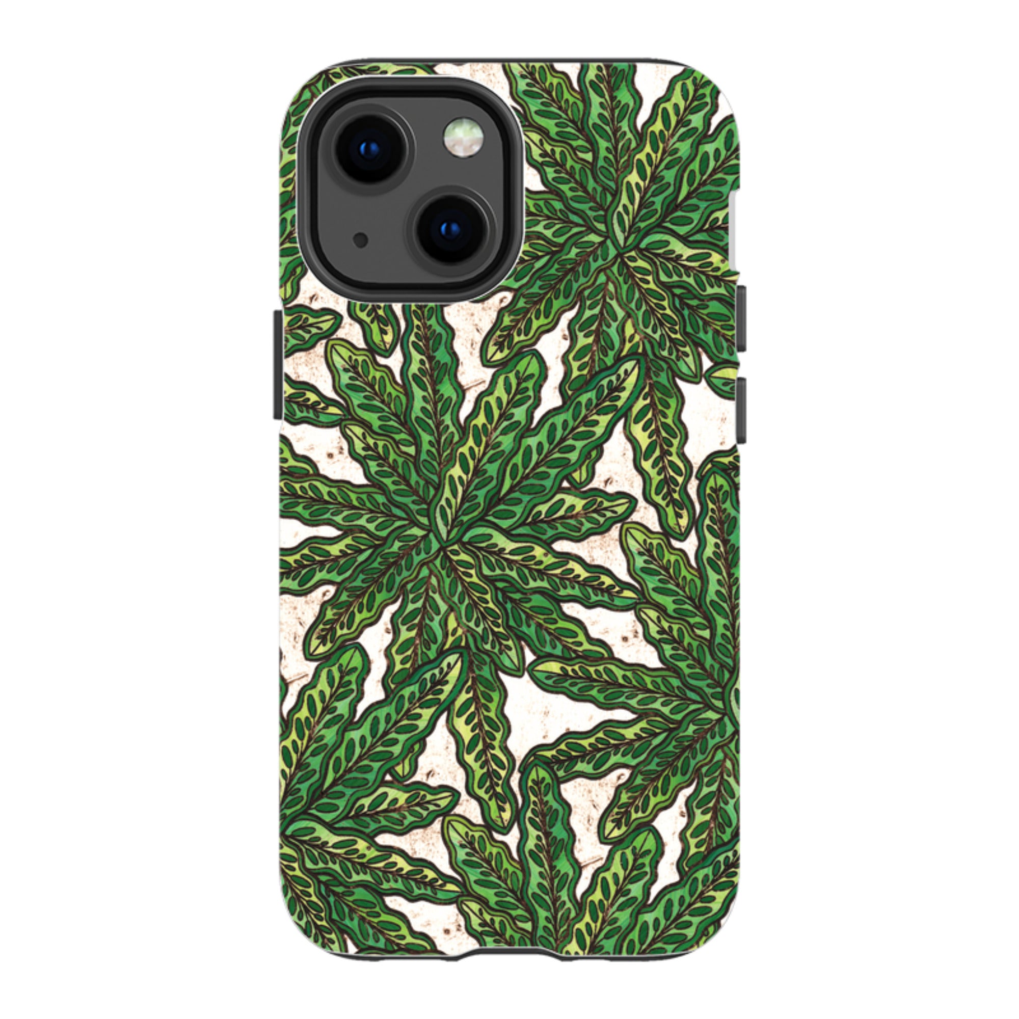 iPhone Tough Case - Green Floral By Amelia Bowman