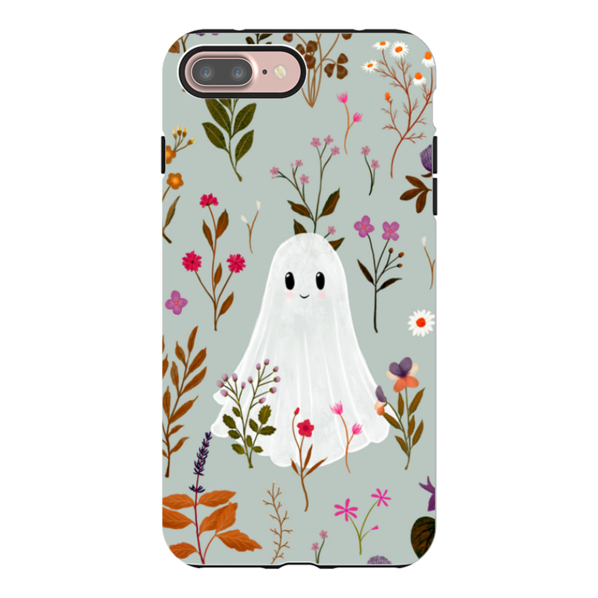 iPhone Tough Case - Ghost in the Garden - Dusty Gourd Multi By Katherine Quinn