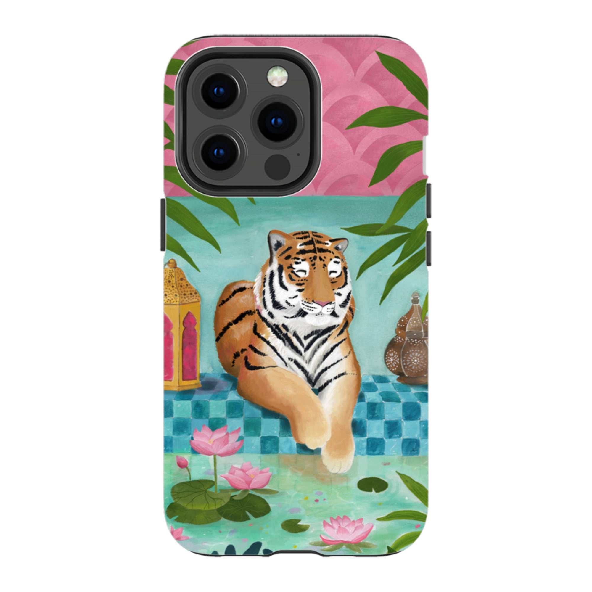 iPhone Tough Case - Lotus Tiger By Bex Parkin