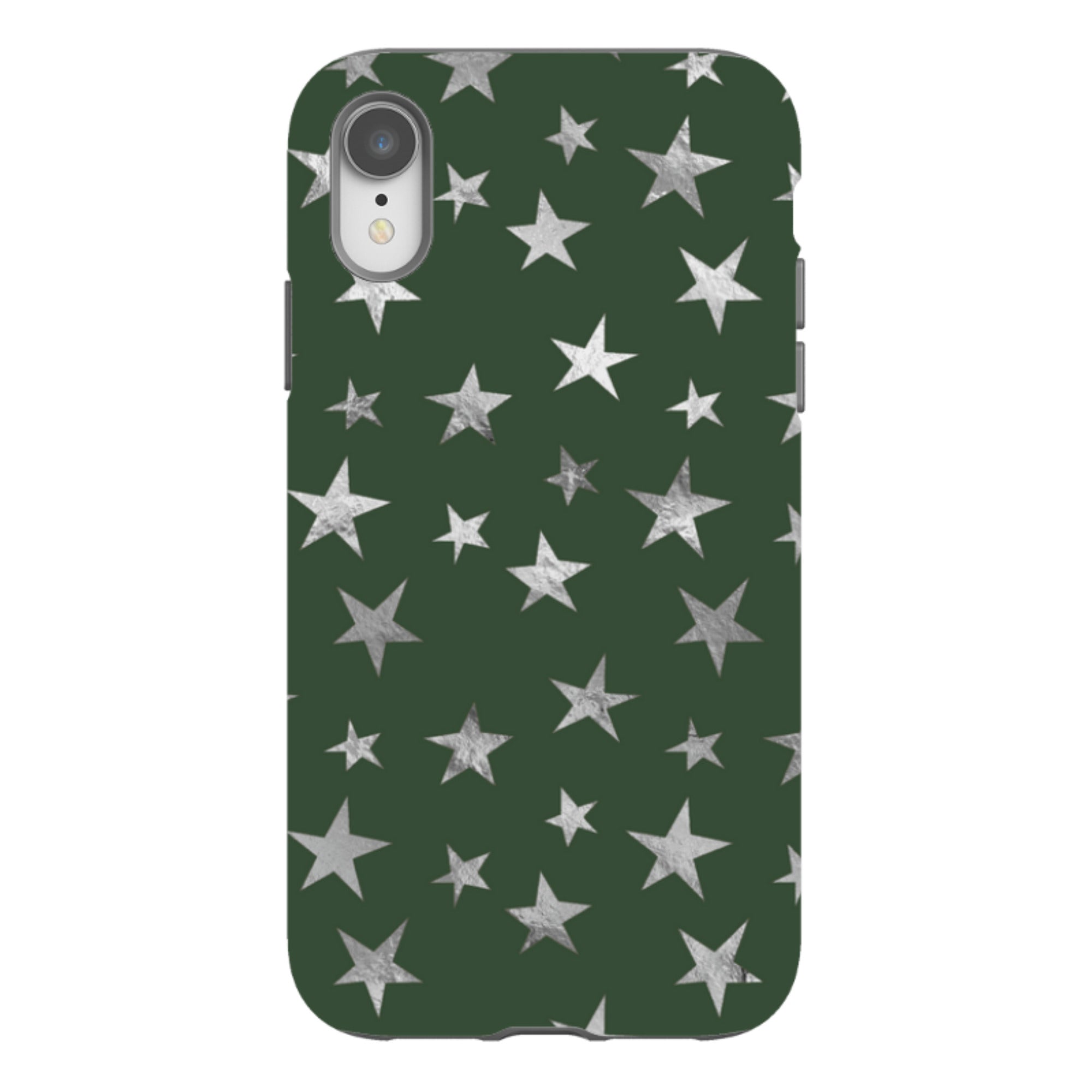 iPhone Tough Case - Green and Silver Stars