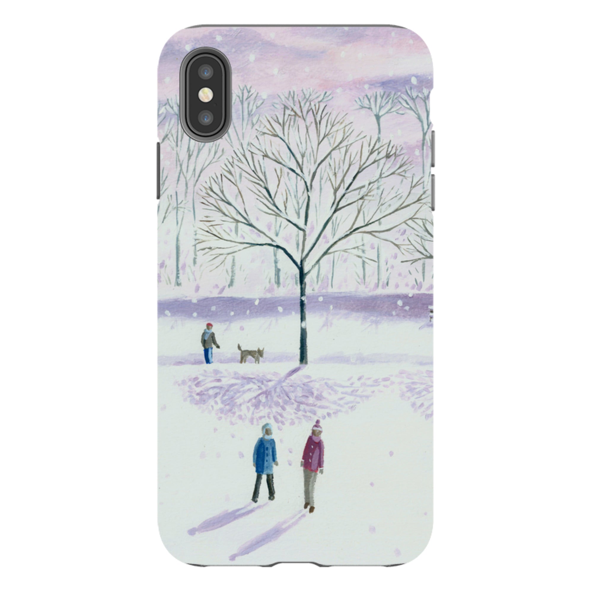 iPhone Tough Case - Xmas Park By Mary Stubberfield