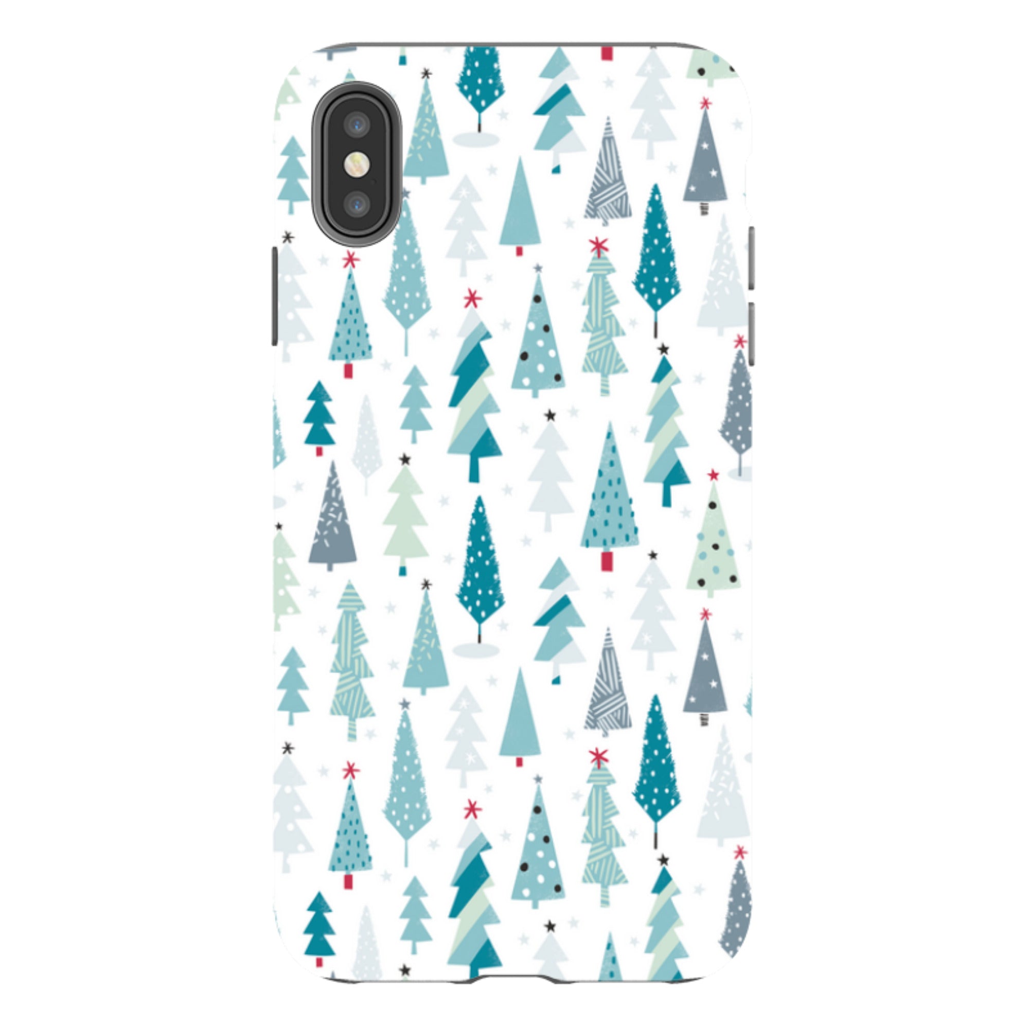 iPhone Tough Case - Little Xmas Trees By Ali Brookes