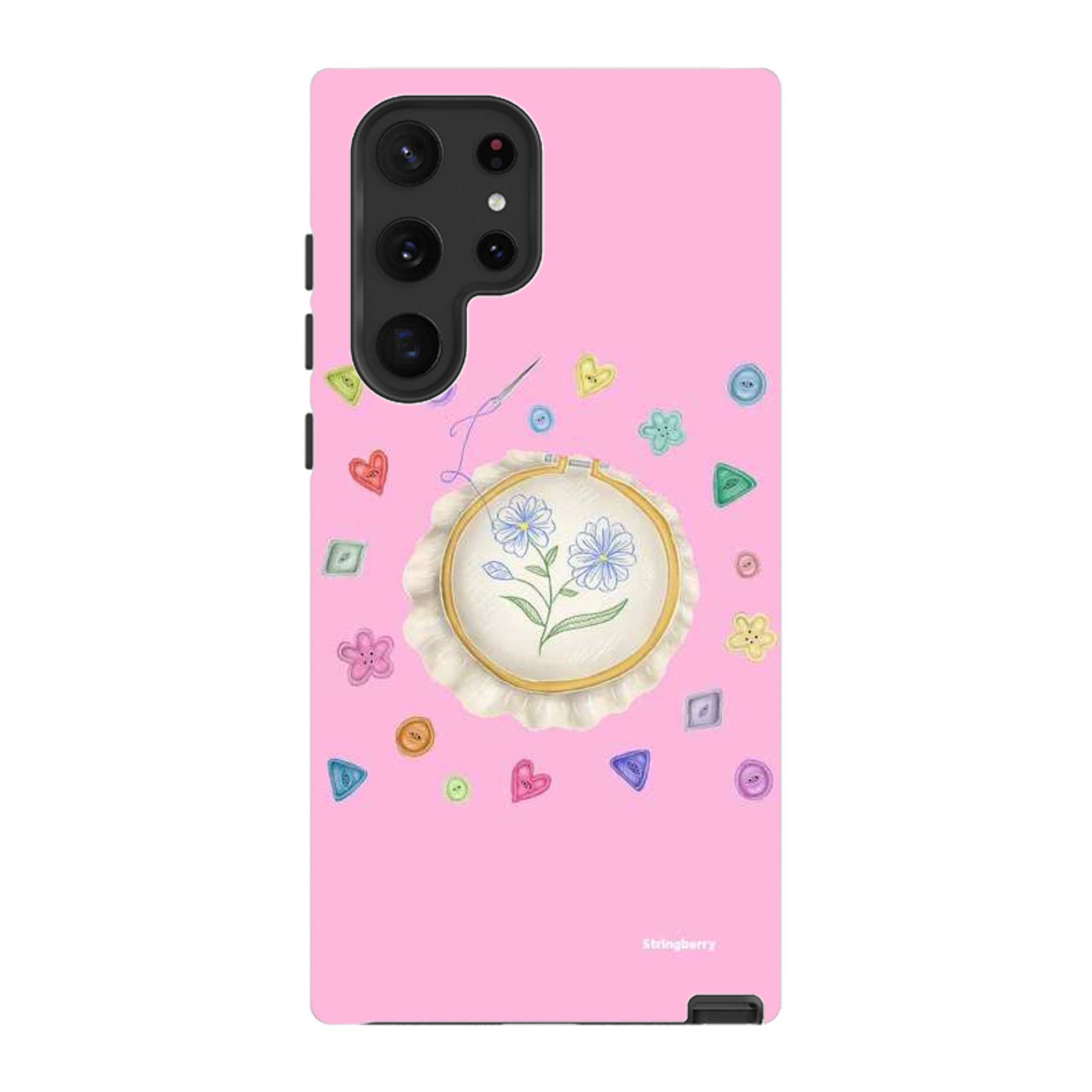 Samsung Tough Case - Flower Buttons Needlework By Catherine Rowe